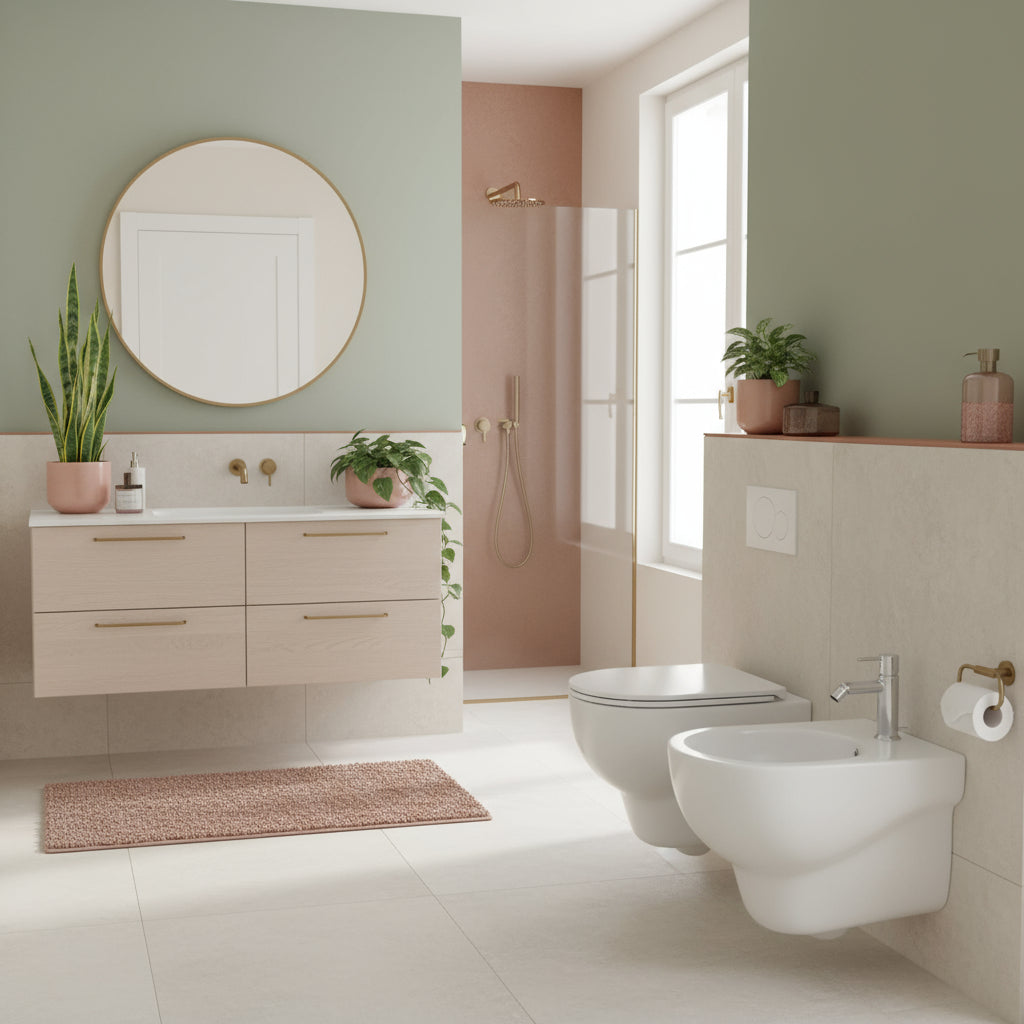 Sanitari sospesi Ceramica Azzurra serie Nuvola con sedile soft-close 46x35x24