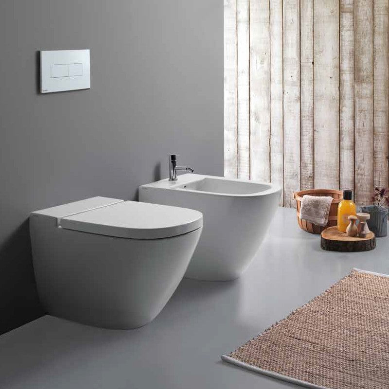 Sanitari Filo parete Ceramica Globo Stockholm MULTI WC + BIDET + SEDILE SOFT CLOSE