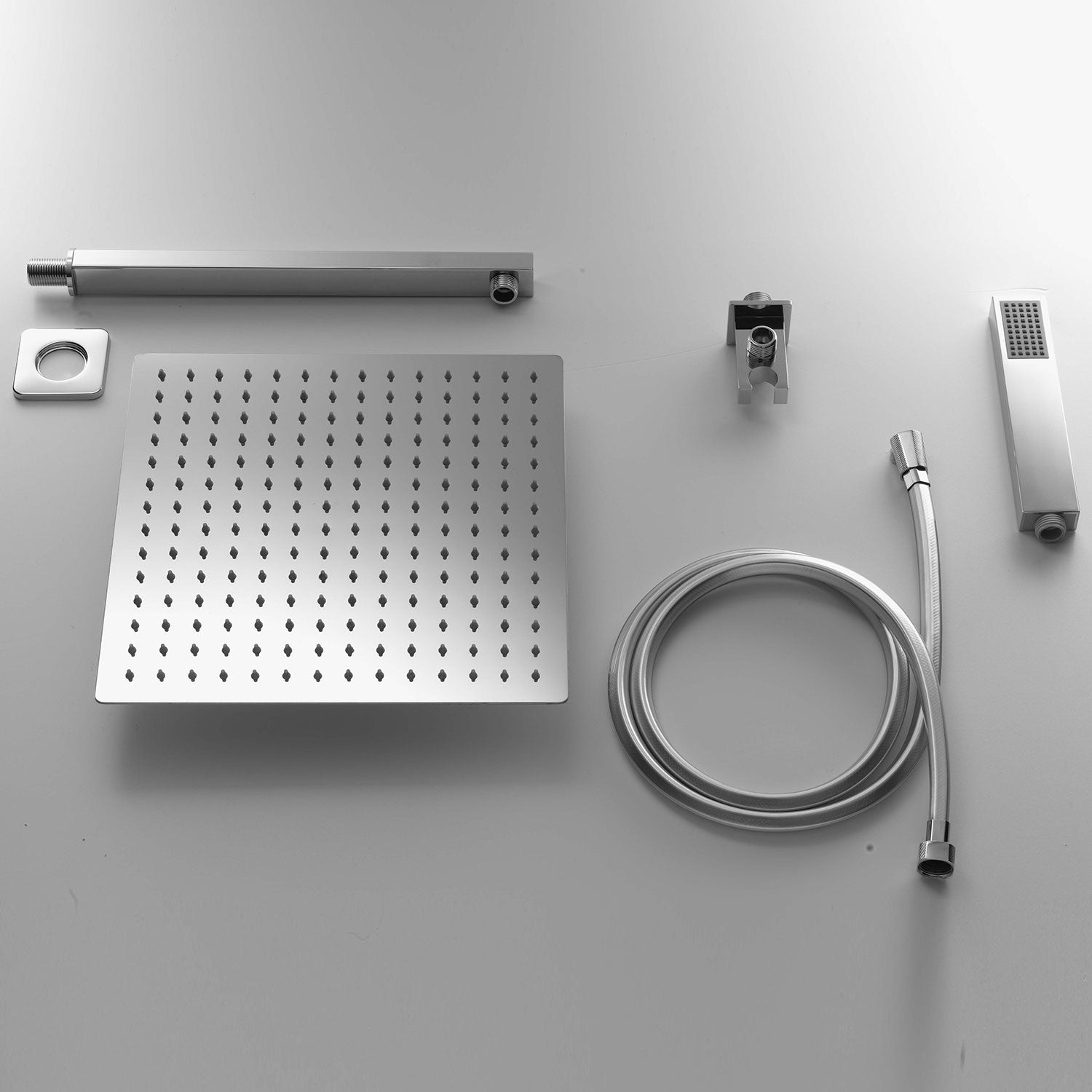 Set doccia Ares soffione quadro 25x25 con braccio doccia e kit duplex by CeramicStore | Lo specialista del tuo bagno