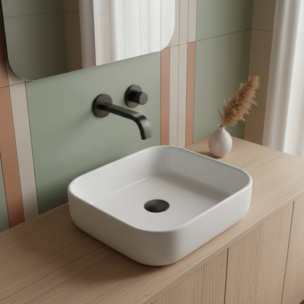 Lavabo da Appoggio Domus Falerii F50 45X49 by CeramicStore | Lo specialista del tuo bagno