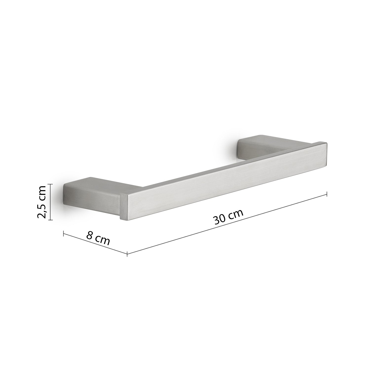 Portasalviette 30 cm in Acciaio Inox AISI 304 e Cromall Maui di Gedy - Spazzolato by CeramicStore | Lo specialista del tuo bagno