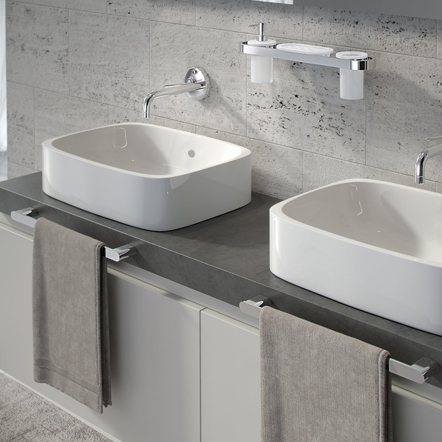 Portasalviette attrezzabile a parete Gedy serie Azzorre - Cromato by CeramicStore | Lo specialista del tuo bagno