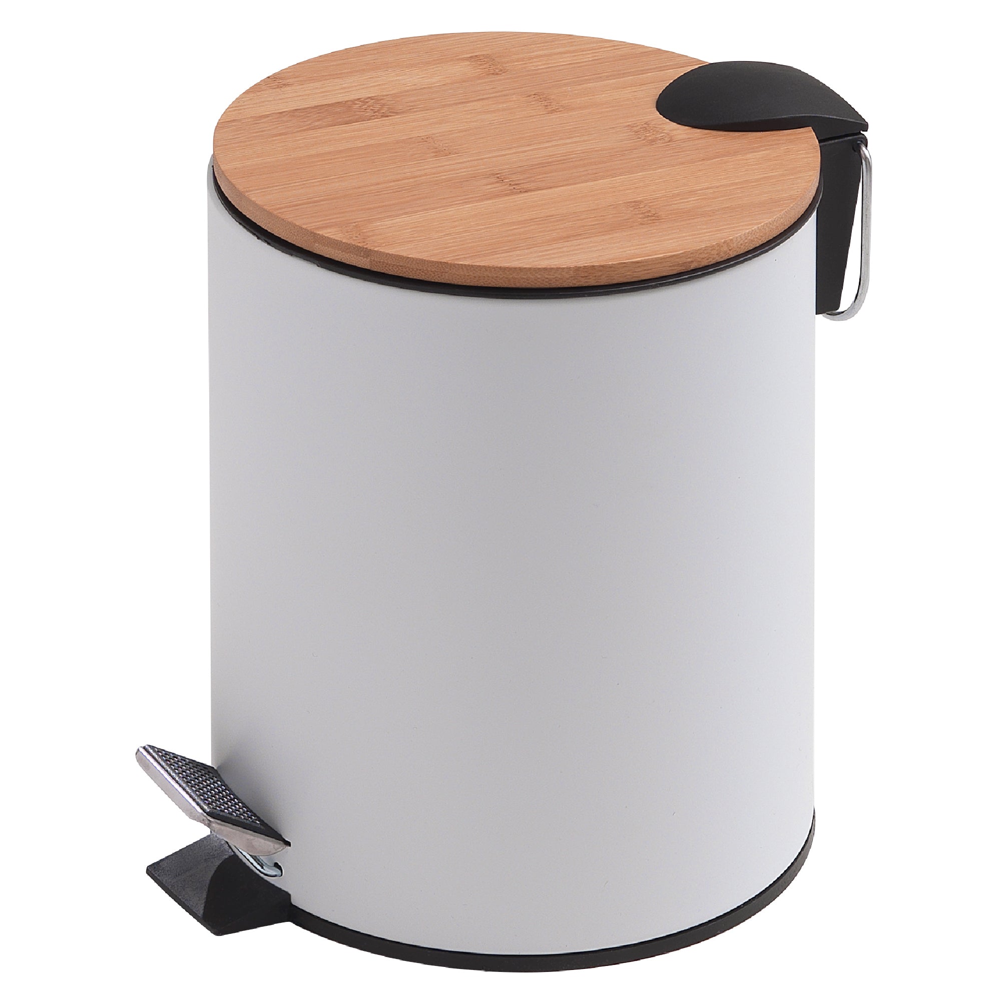 Porta rifiuti 3 litri modello Kenta in bambu'/bianco by CeramicStore | Lo specialista del tuo bagno