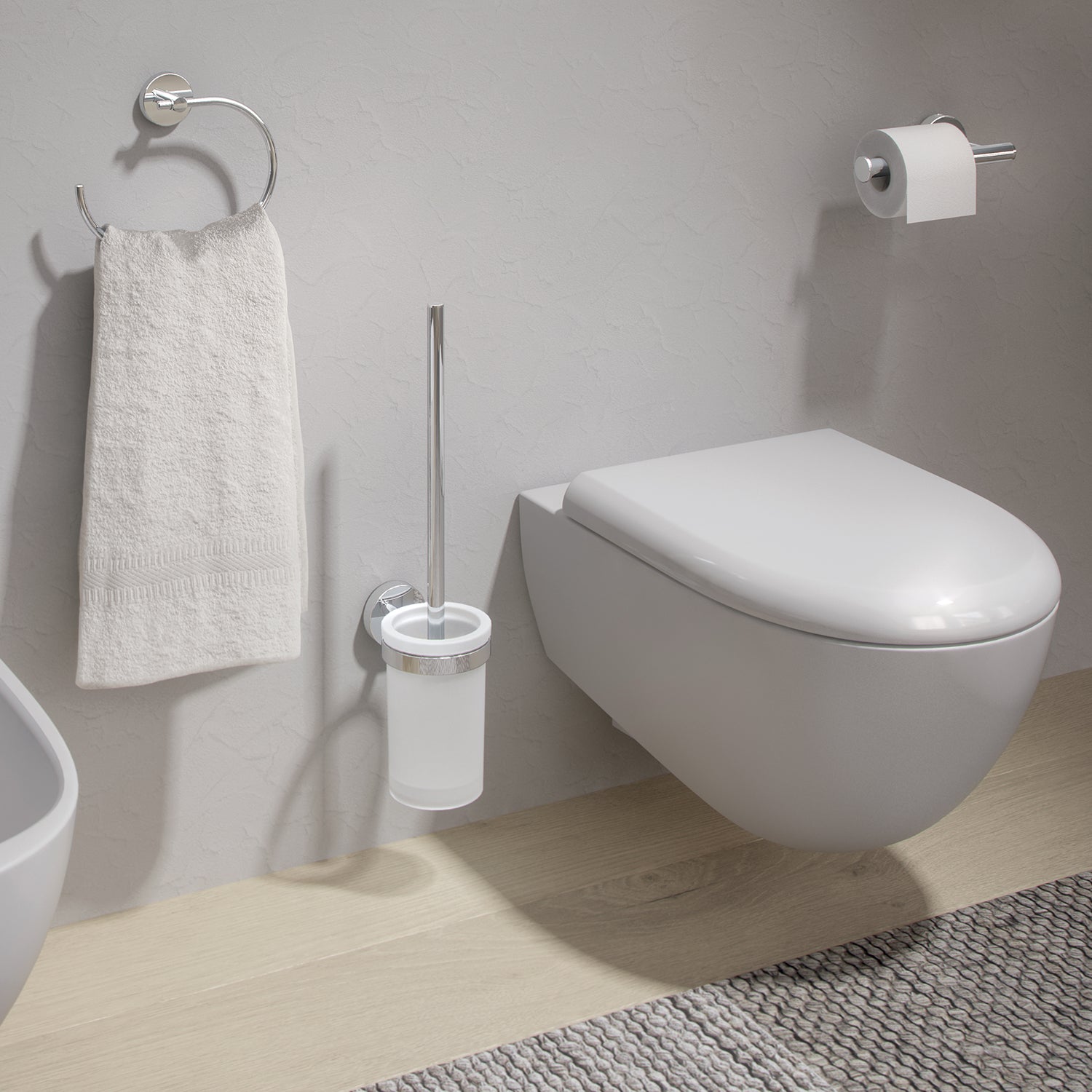 Portasalviette ad anello a muro in Acciaio Inox Eros di Gedy - Cromato by CeramicStore | Lo specialista del tuo bagno