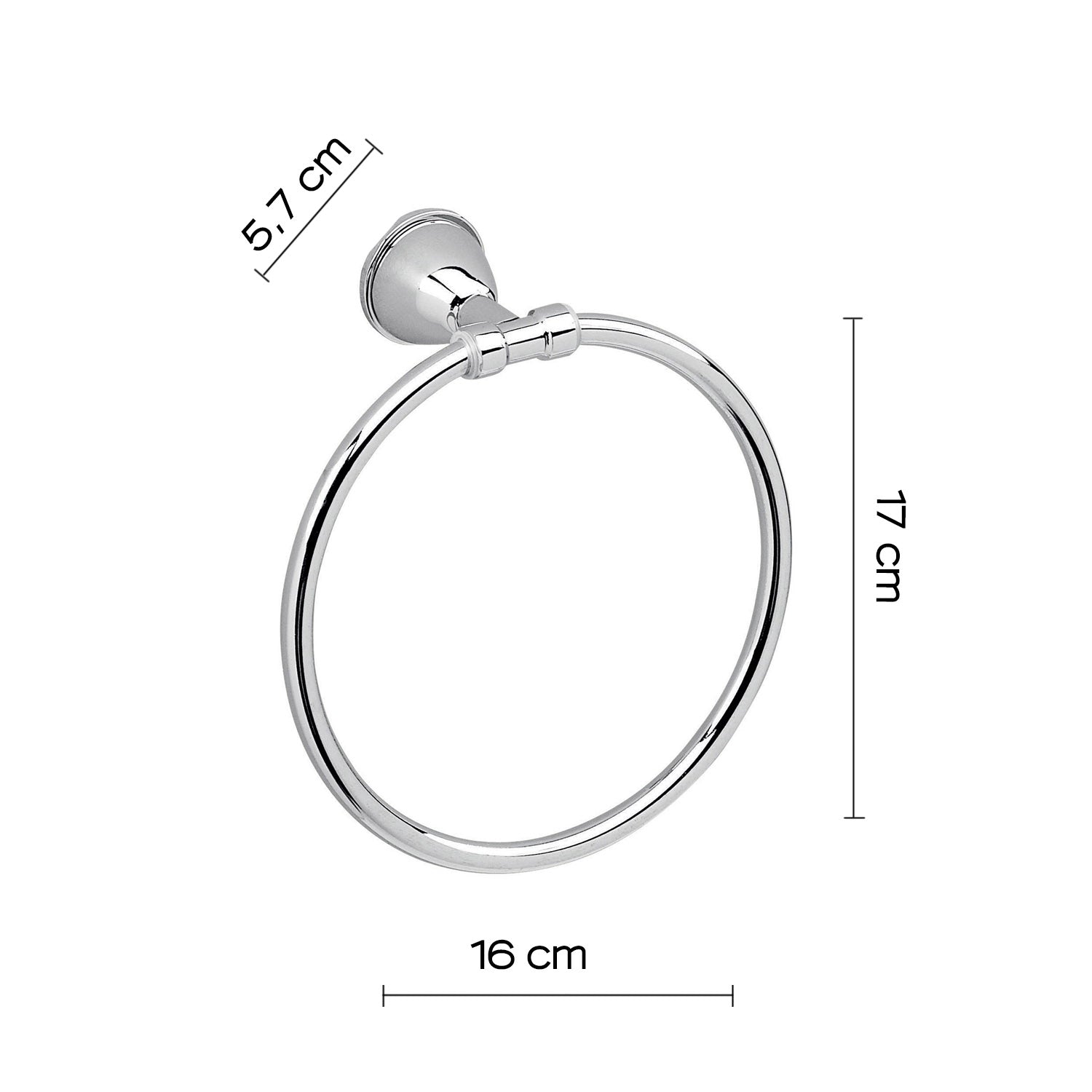 Porta asciugamani ad anello in Acciaio Inox Genziana di Gedy - Cromato by CeramicStore | Lo specialista del tuo bagno