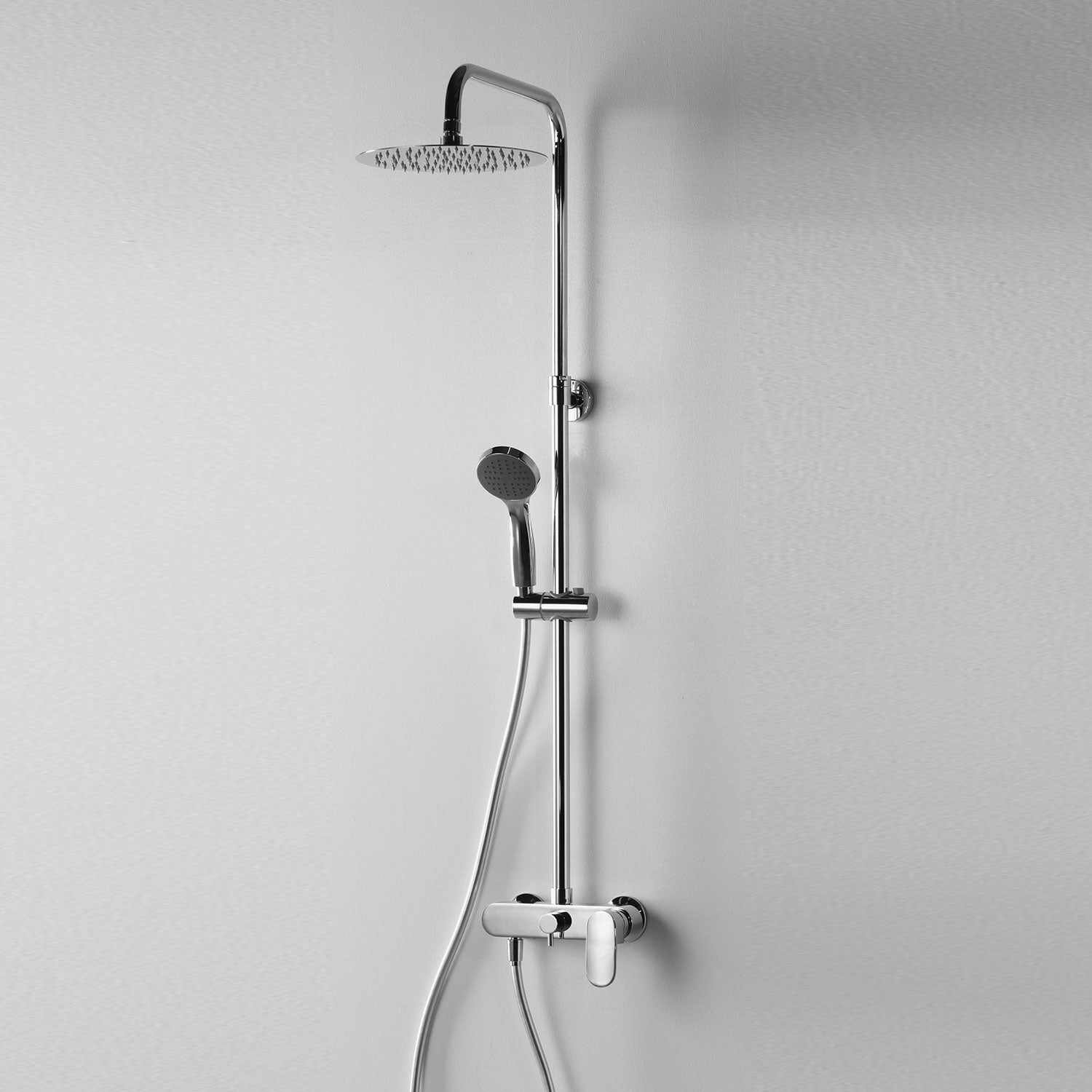 Colonna Doccia Tonda ARES Argo con soffione tondo 25 cm miscelatore con deviatore incorporato by CeramicStore | Lo specialista del tuo bagno