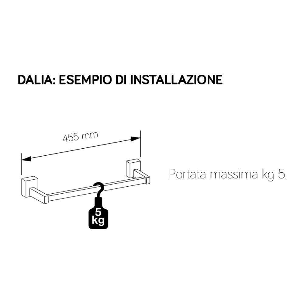 Barra portasalviette magnetica abs bianco Lazzarini Dalia 400 mm by CeramicStore | Lo specialista del tuo bagno