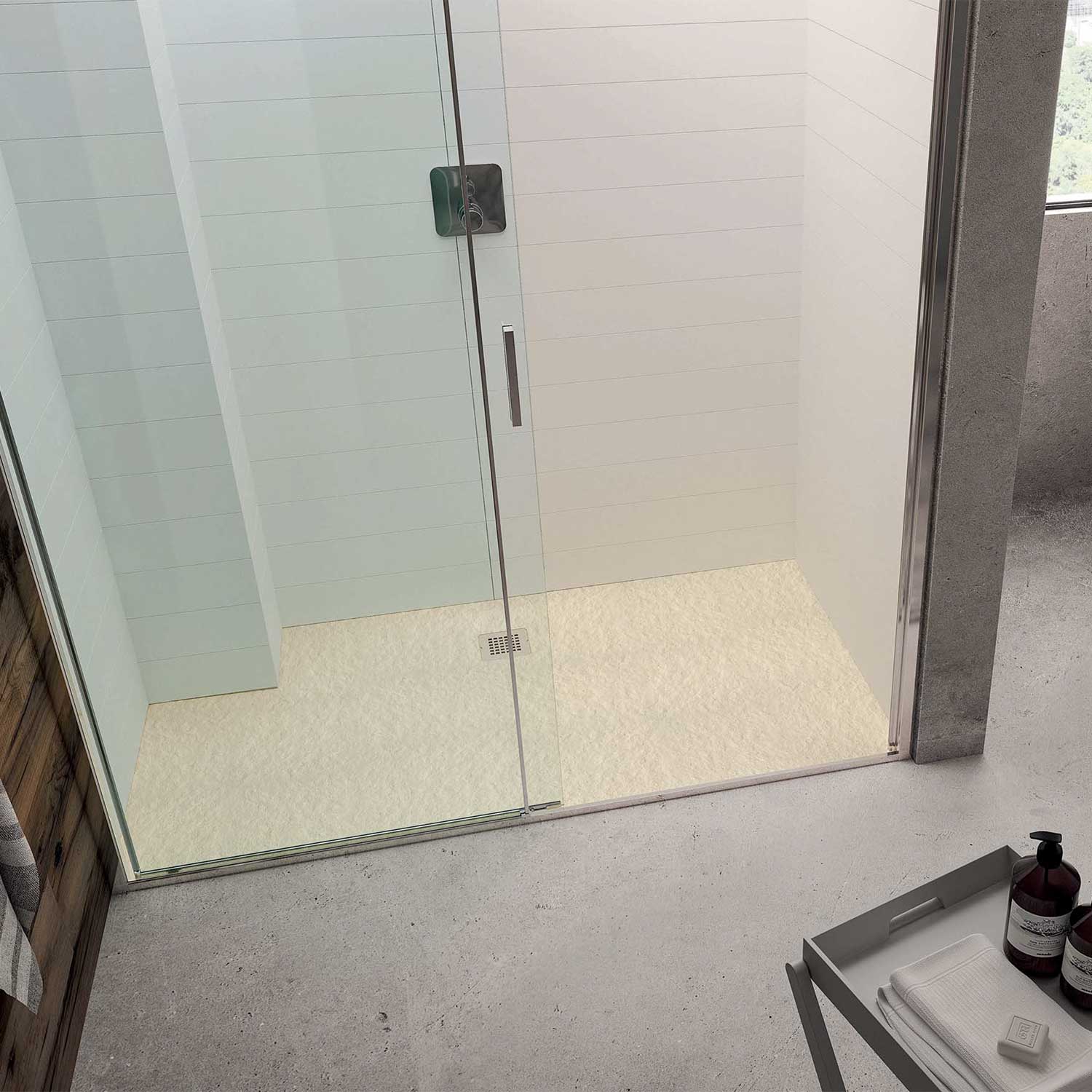 Piatto doccia rettangolare Effetto Pietra 90x120 Ideal Standard Ultra Flat S- Piletta NON inclusa by CeramicStore | Lo specialista del tuo bagno