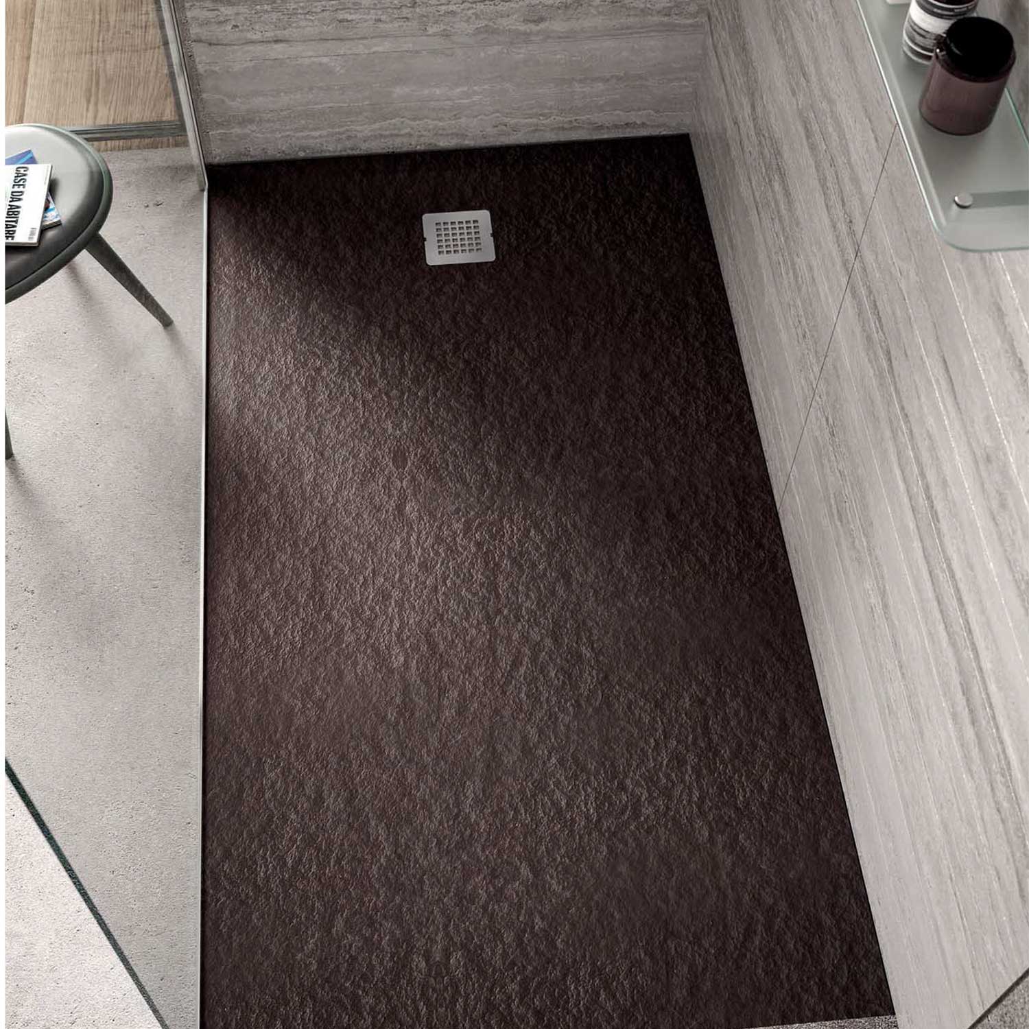 Piatto doccia rettangolare Effetto Pietra 100x120 Ideal Standard Ultra Flat S- Piletta NON inclusa by CeramicStore | Lo specialista del tuo bagno