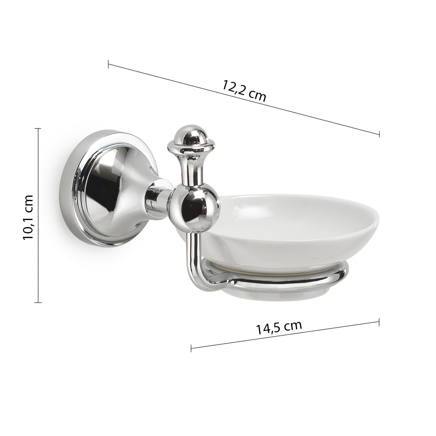Portasapone a parete Nevis di Gedy - Cromato by CeramicStore | Lo specialista del tuo bagno