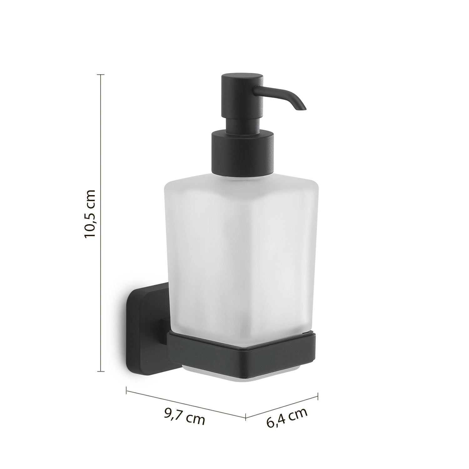 Dosasapone Gedy modello Tonga 6.3x11.7xH17.3 cm - Nero Matt by CeramicStore | Lo specialista del tuo bagno