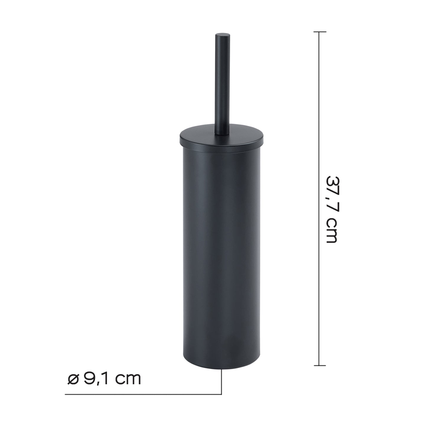 Scopino con ciuffo in setole Gedy modello Tonga - Nero Matt by CeramicStore | Lo specialista del tuo bagno