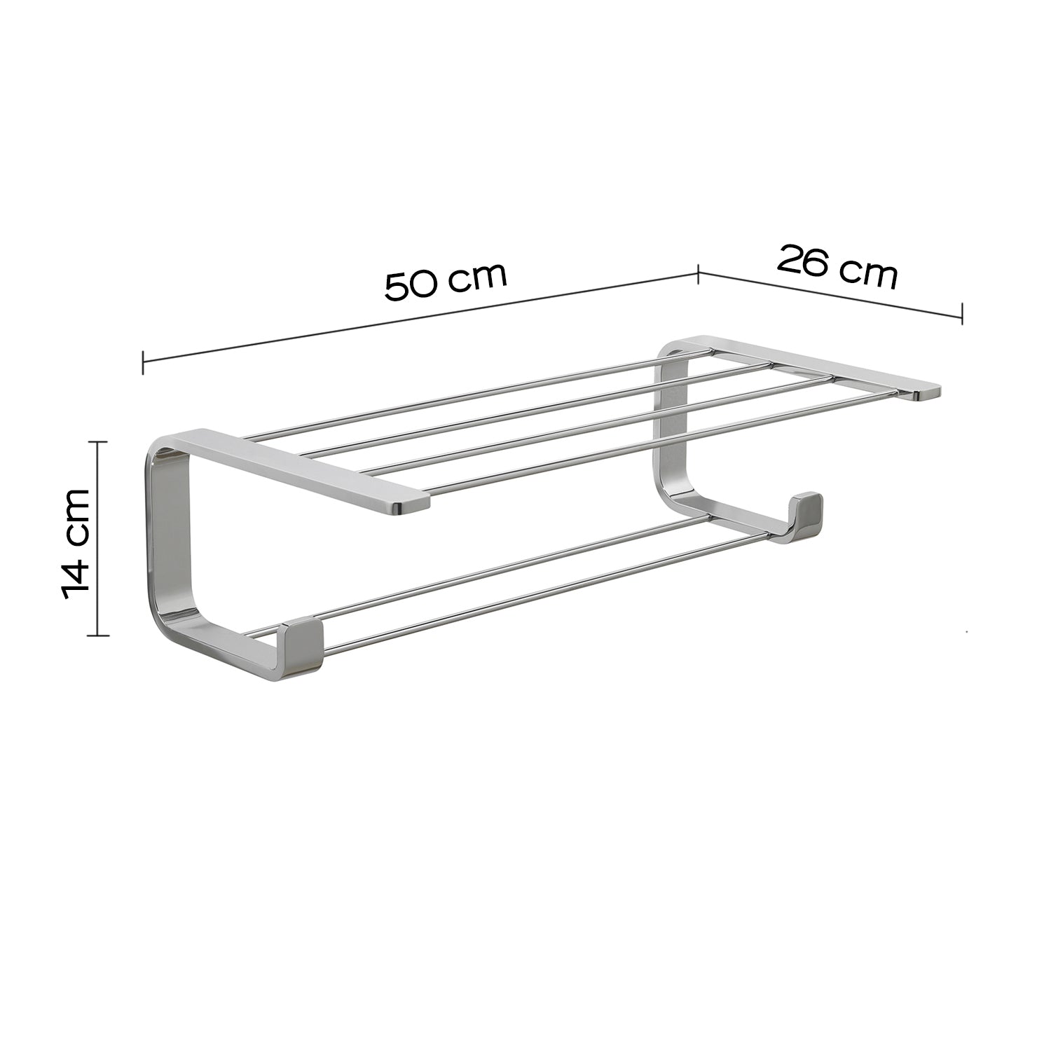 Mensola porta asciugamani in Ottone, Acciaio Inox e Cromall Outline di Gedy - Cromato by CeramicStore | Lo specialista del tuo bagno