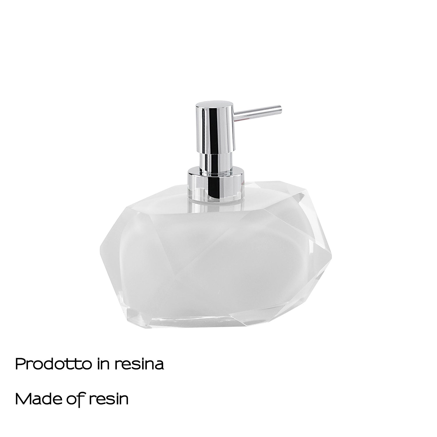 Dosasapone con erogatore in plastica cromata Gedy serie Chanelle - Bianco