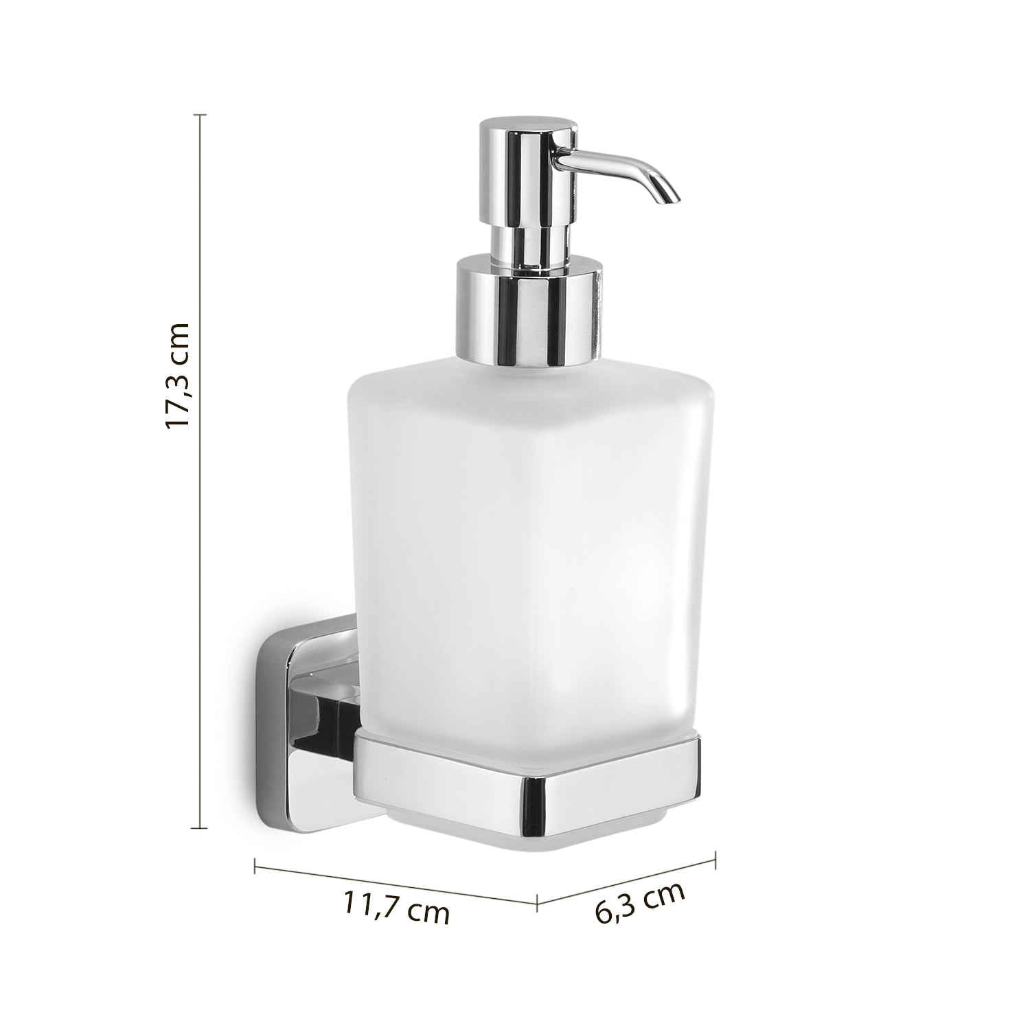 Dosasapone Gedy modello Tonga 6.3x11.7xH17.3 cm - Cromato by CeramicStore | Lo specialista del tuo bagno