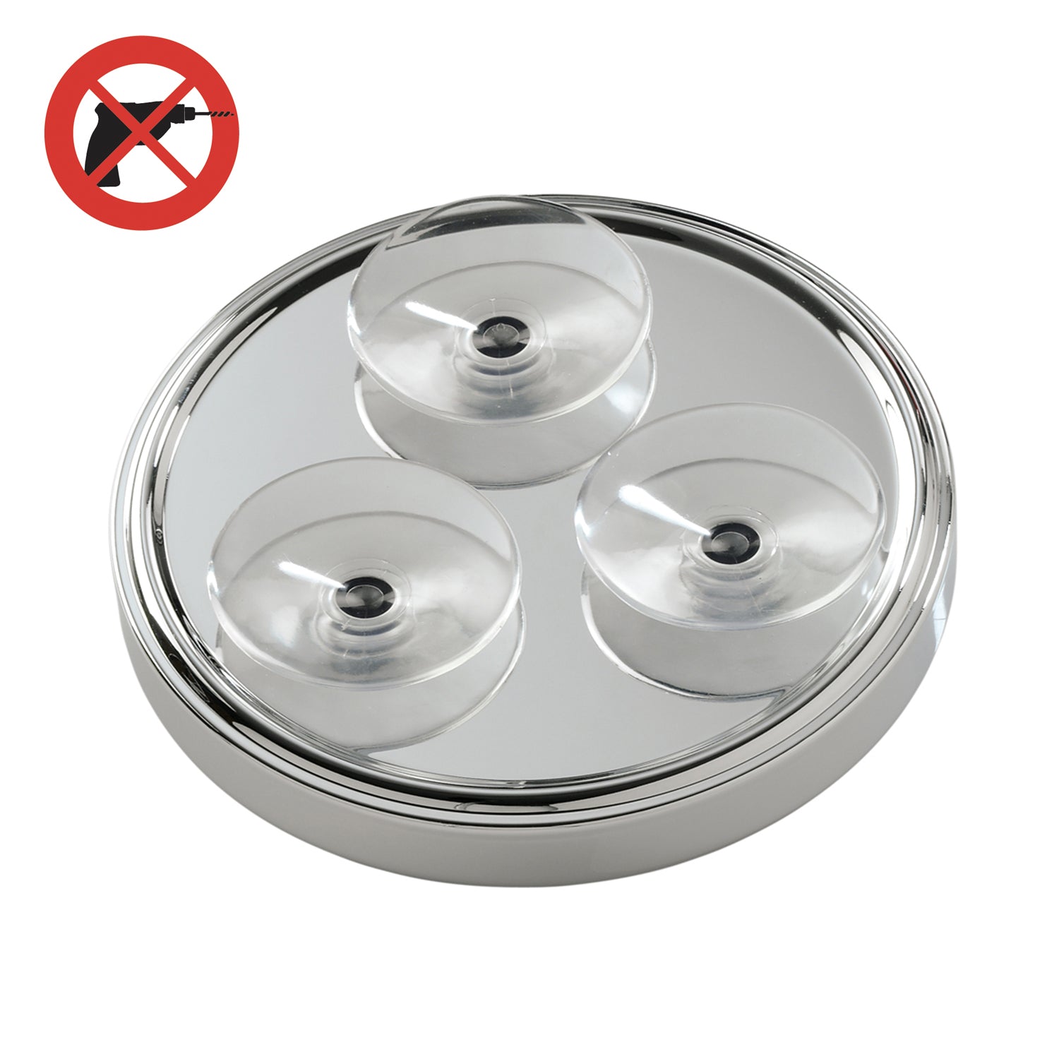 Specchio ingranditore Lia 3X con ventosa - Cromato by CeramicStore | Lo specialista del tuo bagno