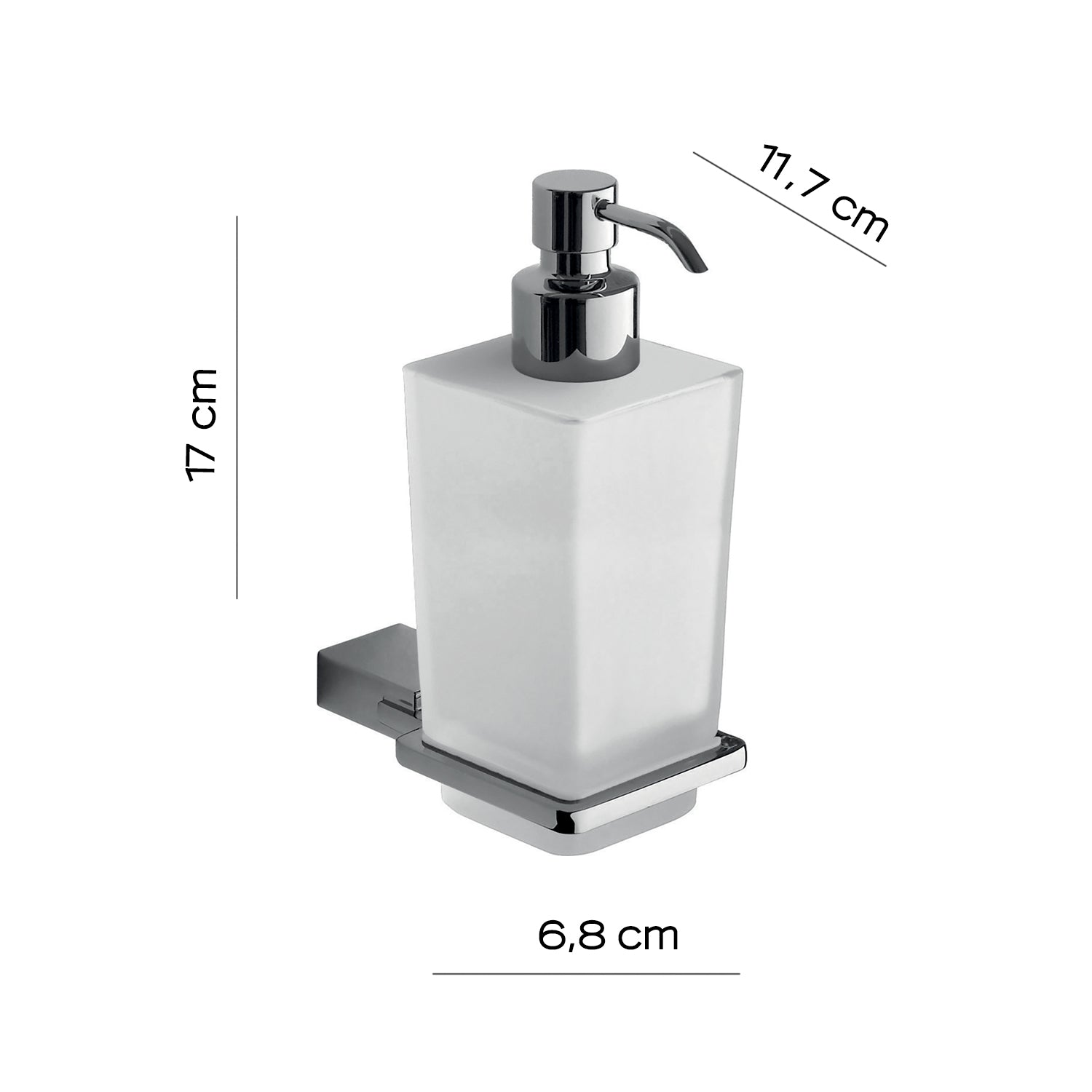 Dosasapone in Acciaio Inox con erogatore in Cromall di Gedy serie Kansas - Cromato by CeramicStore | Lo specialista del tuo bagno