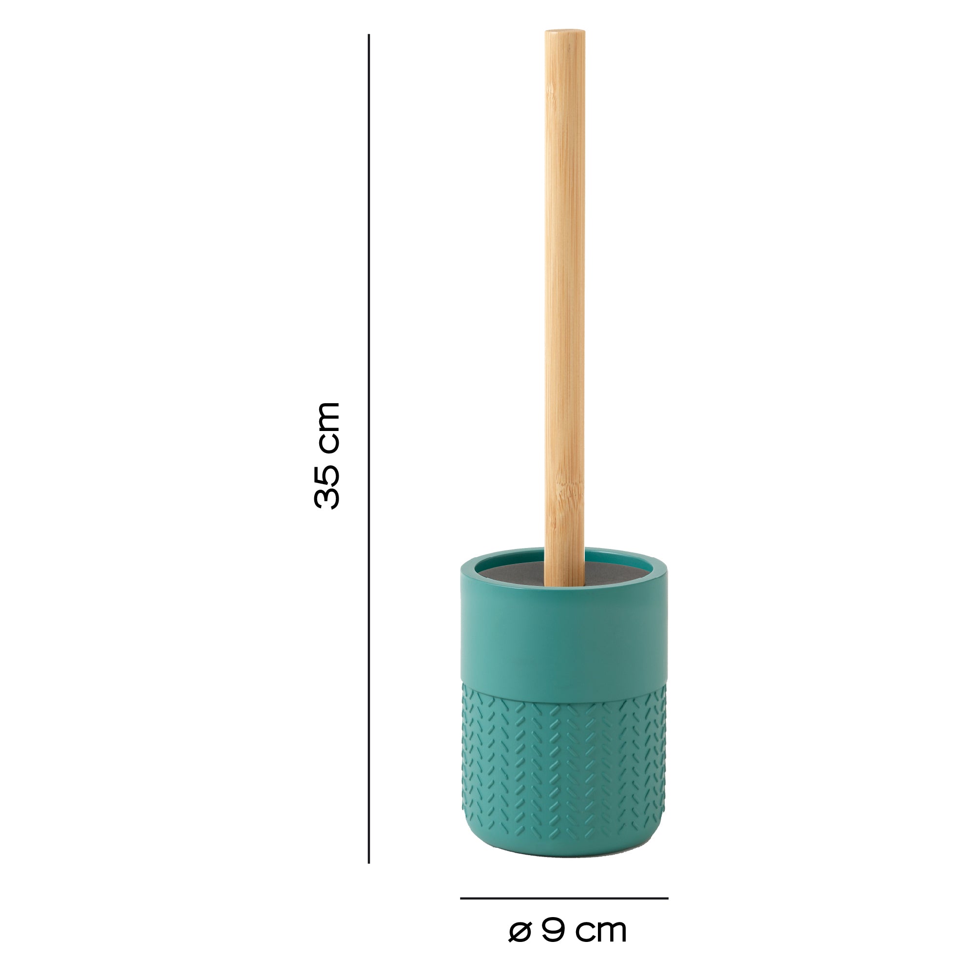 Scopino da appoggio con ciuffo in setole Gedy modello Thea - Verde/Naturale by CeramicStore | Lo specialista del tuo bagno