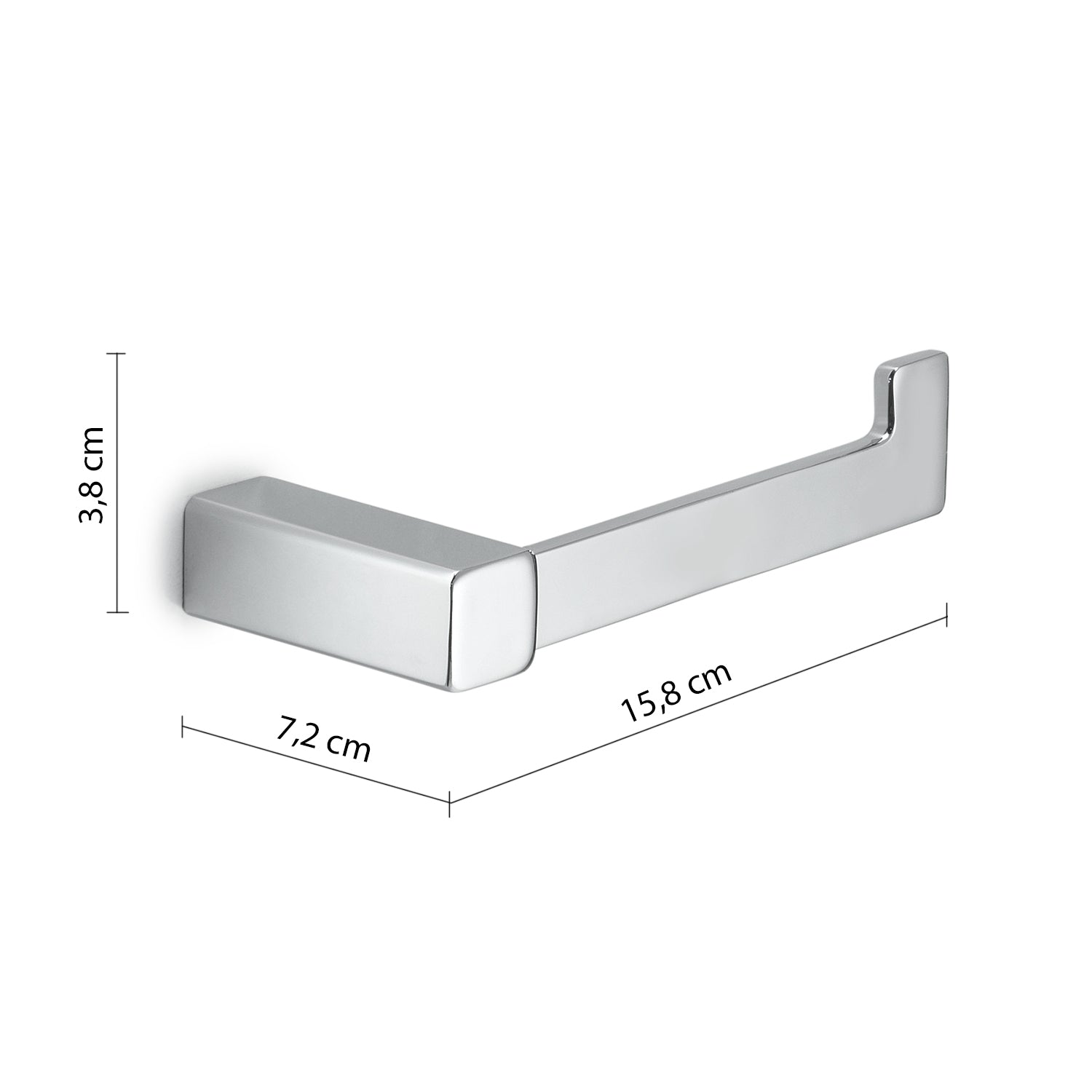 Porta carta igienica da muro Spluga di Gedy - Cromato