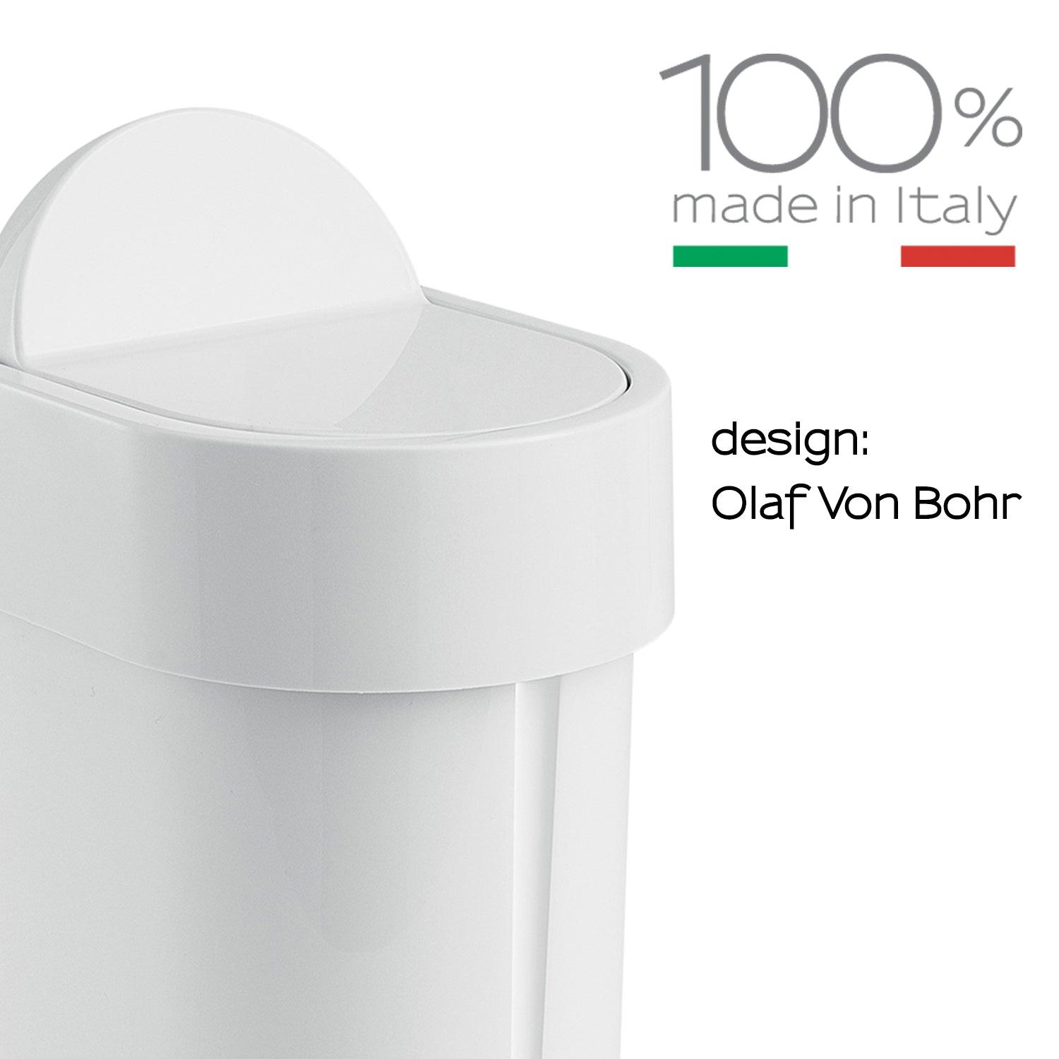 Portarifiuti da appoggio di Gedy serie Junior - Bianco by CeramicStore | Lo specialista del tuo bagno