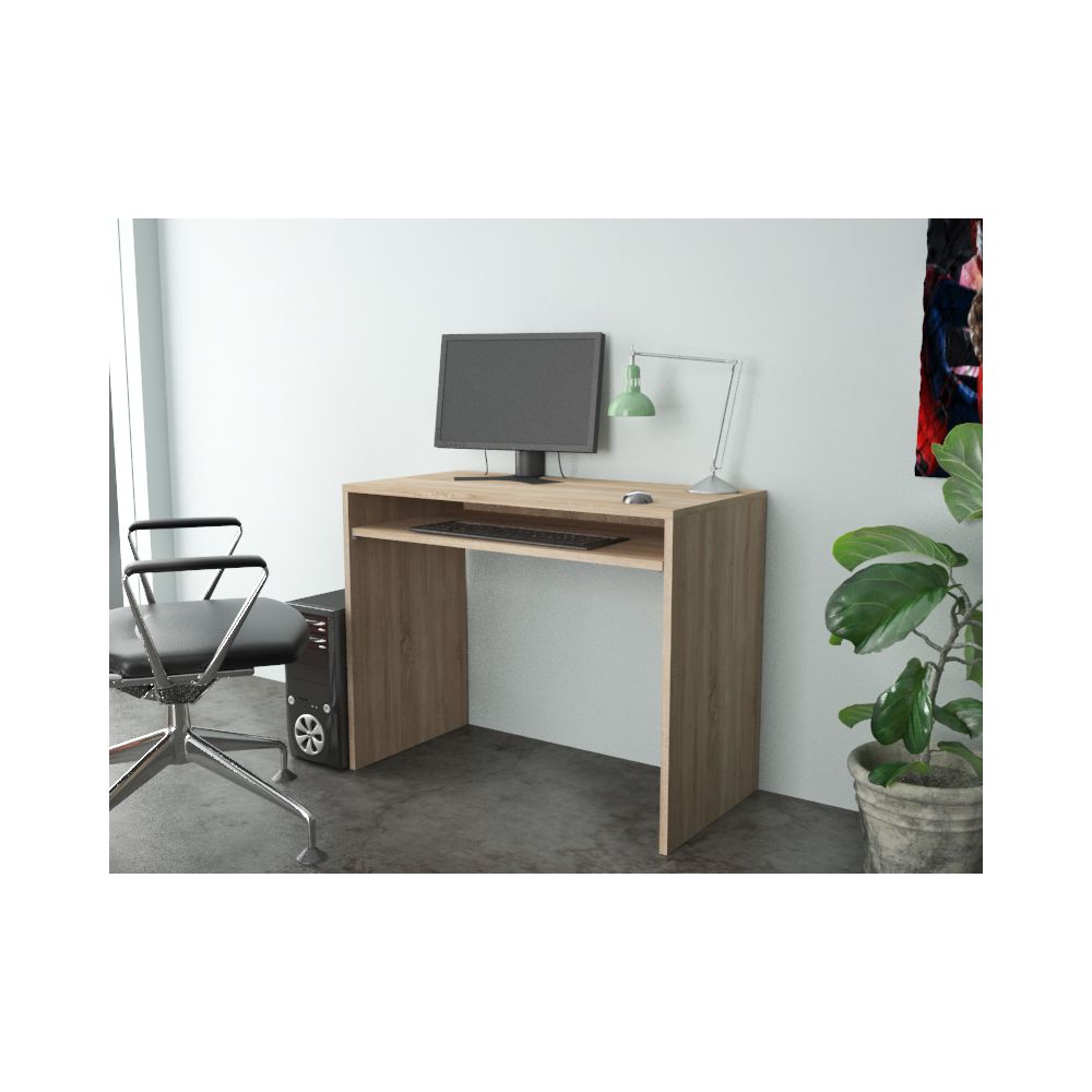 Scrivania linea Est con 1 ripiano estraibile 90x45xH74 cm - Rovere by CeramicStore | Lo specialista del tuo bagno