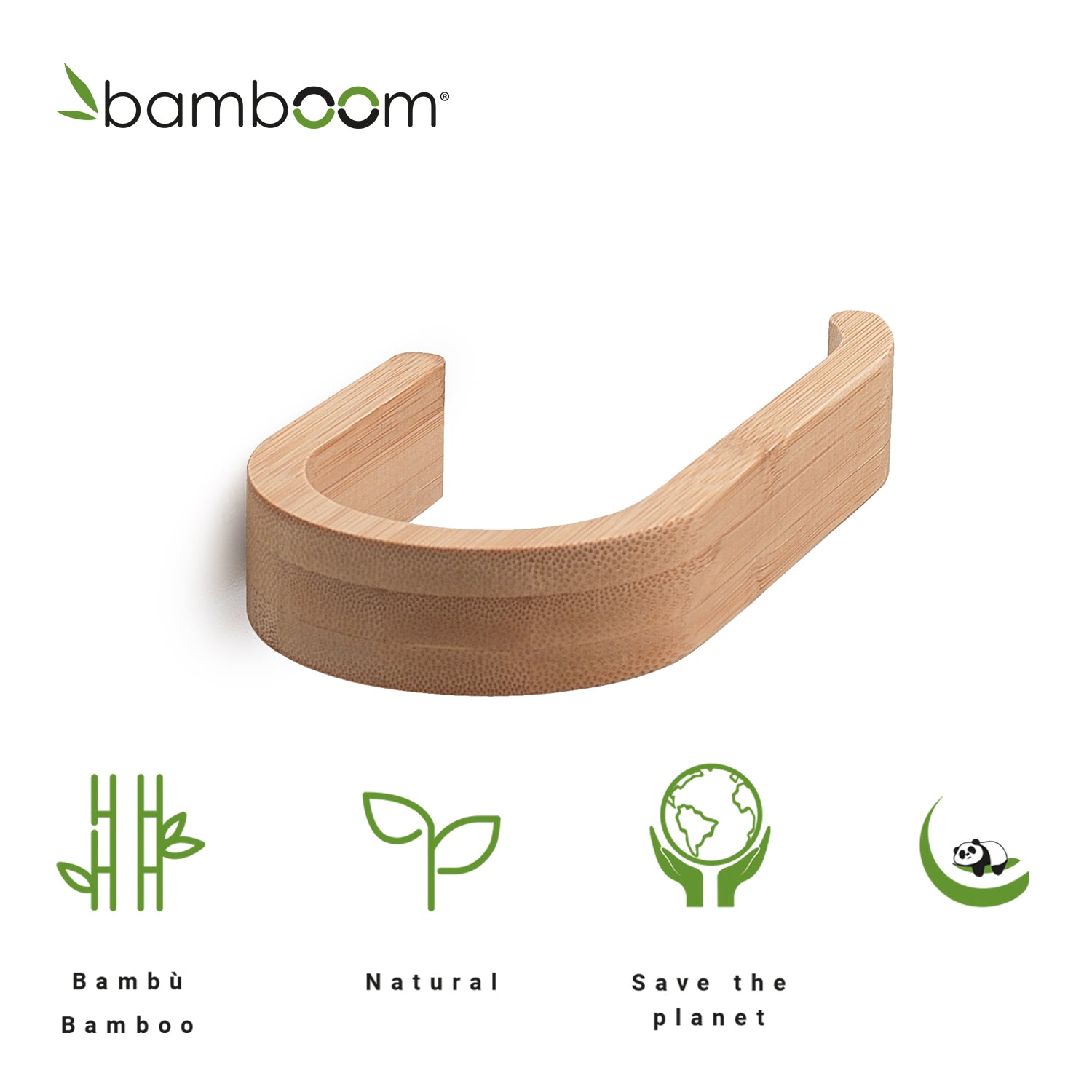 Portarotolo in bamb๠Gedy serie Himalaya - Naturale