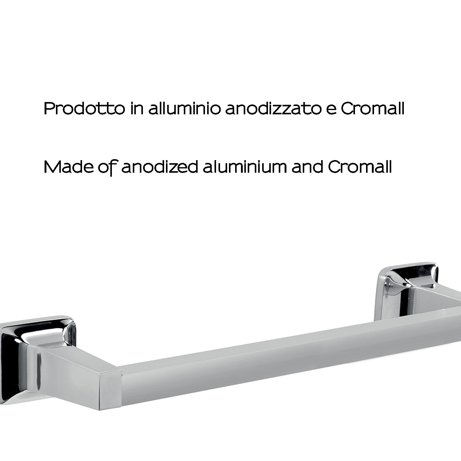 Porta asciugamani 30 cm in alluminio anodizzato di Gedy serie K2 - Cromato by CeramicStore | Lo specialista del tuo bagno