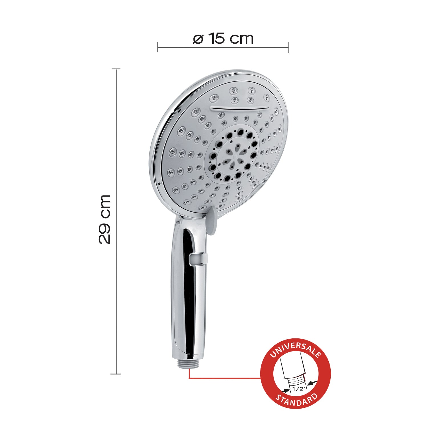 Doccetta 5 getti modello Top 01 di Gedy - Cromato by CeramicStore | Lo specialista del tuo bagno