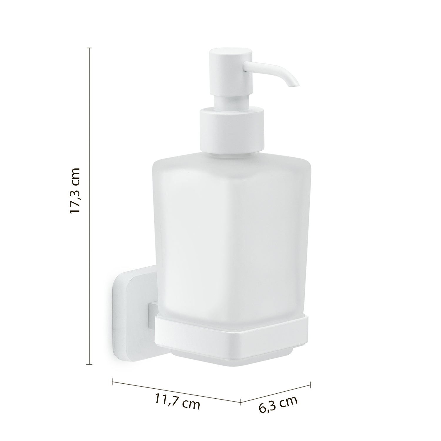 Dosasapone Gedy modello Tonga 6.3x11.7xH17.3 cm - Bianco Matt by CeramicStore | Lo specialista del tuo bagno