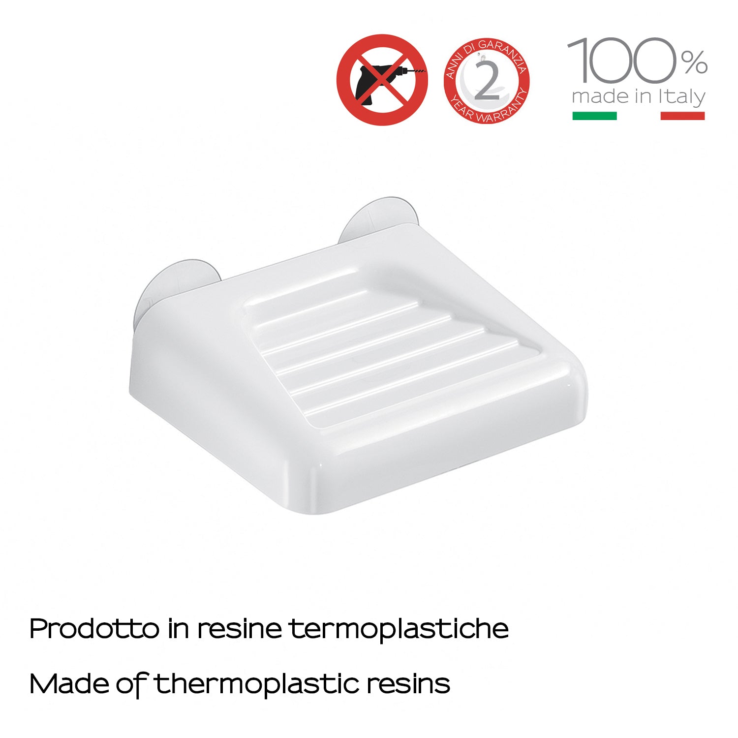 Portasapone di Gedy serie Junior - Bianco by CeramicStore | Lo specialista del tuo bagno