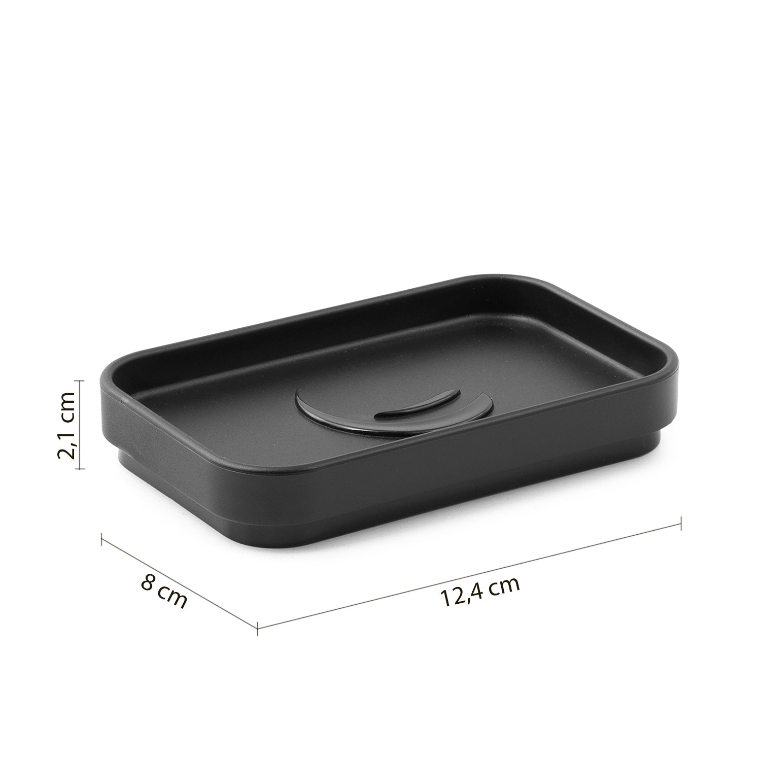 Portasapone in materiale plastico riciclato Gedy serie Seventy Ekoplà - Nero Matt