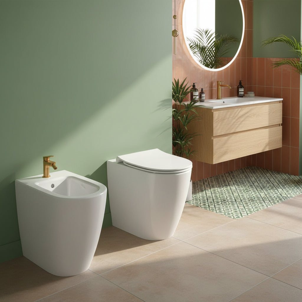 Sanitari Ideal Standard I.LIFE O con Scarico Traslato fino a 32 cm con sedile normal close slim