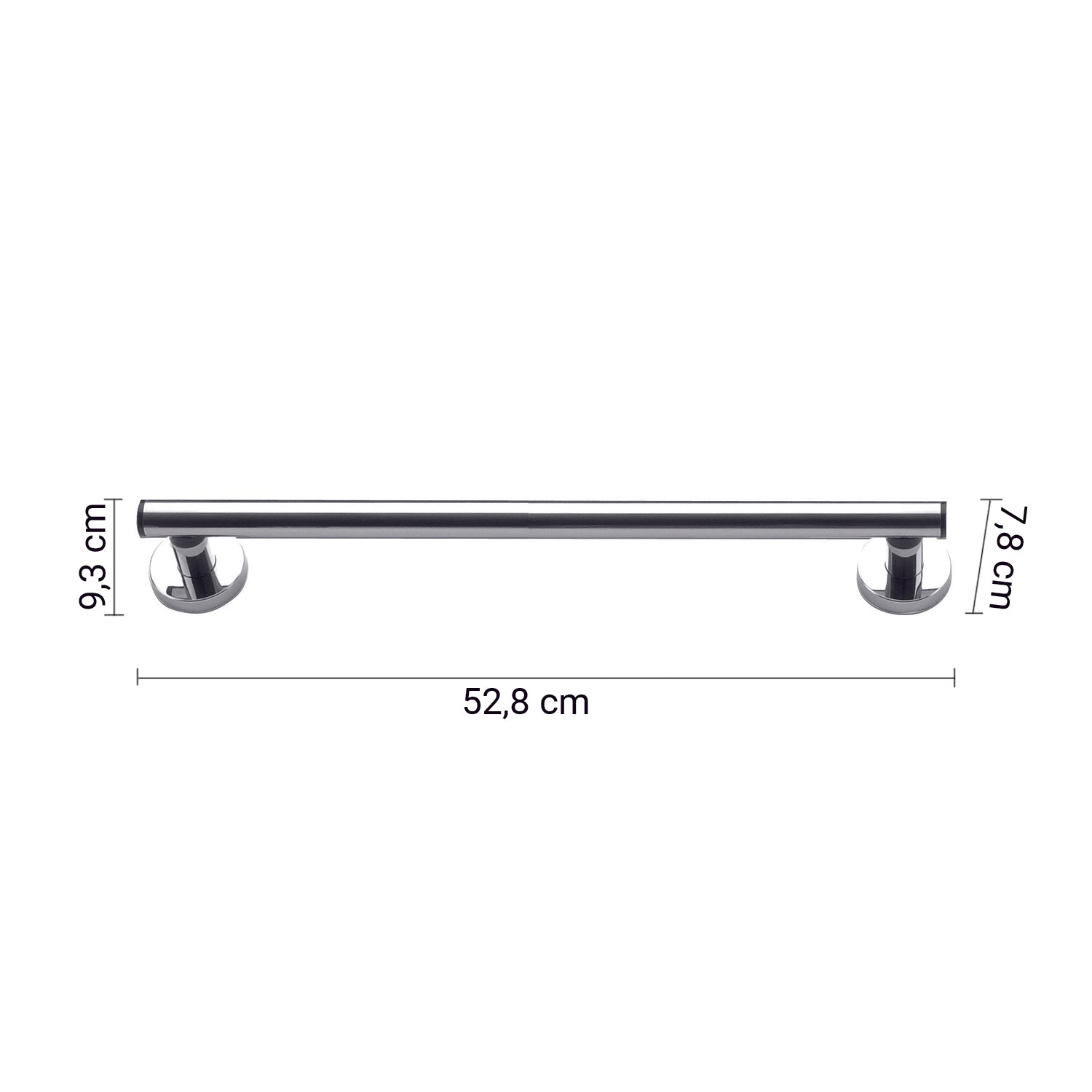 Maniglione orizzontale e verticale da 52 cm modello Prima Classe di Gedy - Cromato by CeramicStore | Lo specialista del tuo bagno