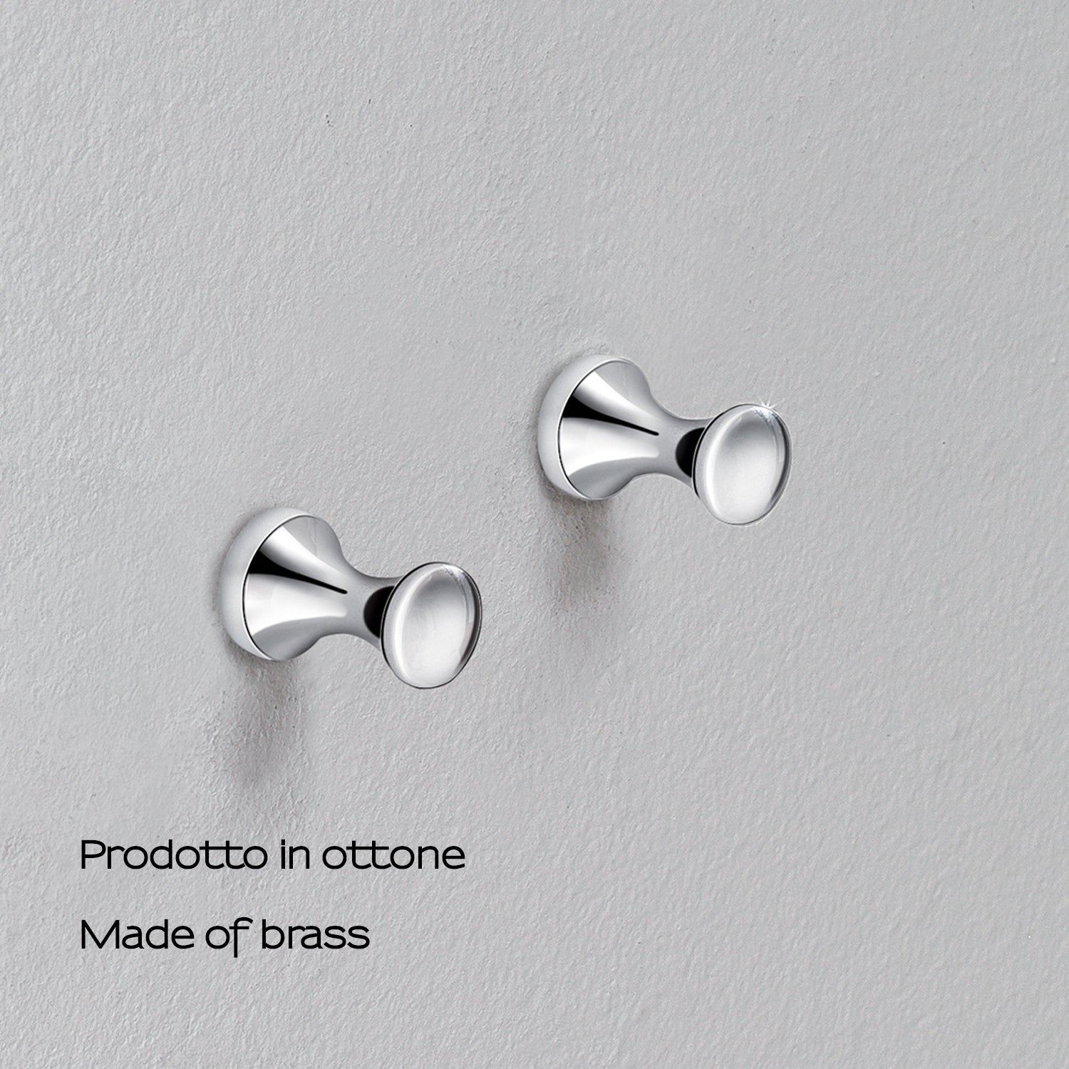 Appendiabiti 2 pezzi separati modello Ciclope in cromo by CeramicStore | Lo specialista del tuo bagno