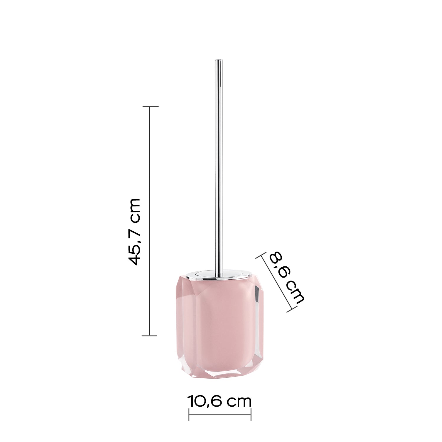 Scopino con ciuffo in setole Gedy serie Chanelle - Rosa by CeramicStore | Lo specialista del tuo bagno