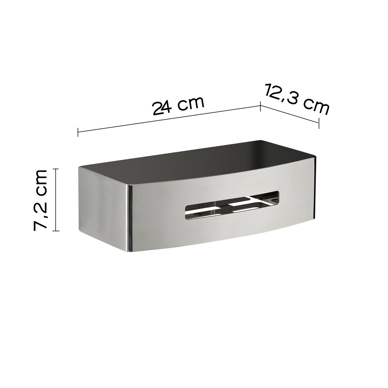Portaoggetti rettangolare doccia modello Poseidon di Gedy in Acciaio Inox - Lucido by CeramicStore | Lo specialista del tuo bagno