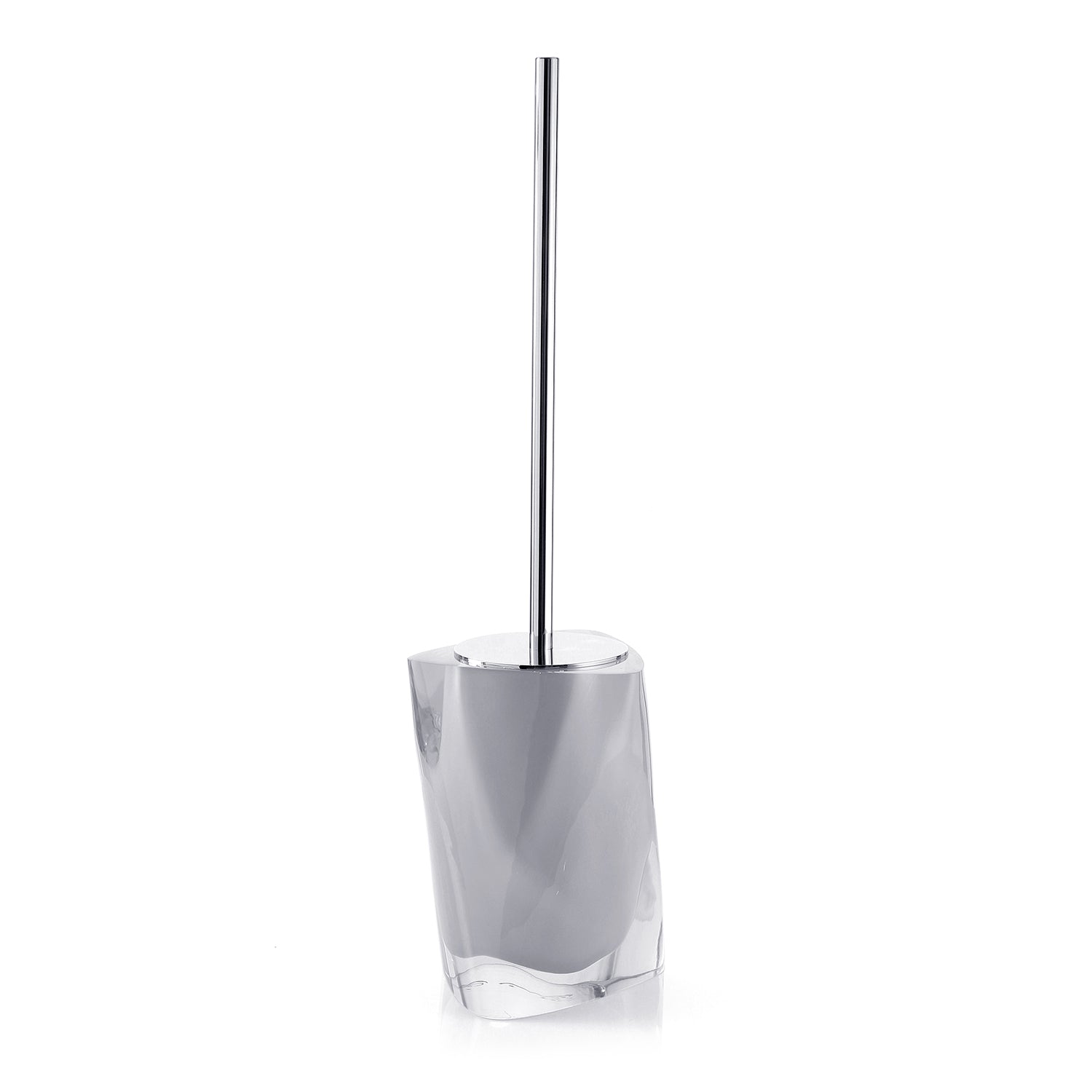 Scopino da appoggio con ciuffo in setole Gedy serie Twist - Argento by CeramicStore | Lo specialista del tuo bagno