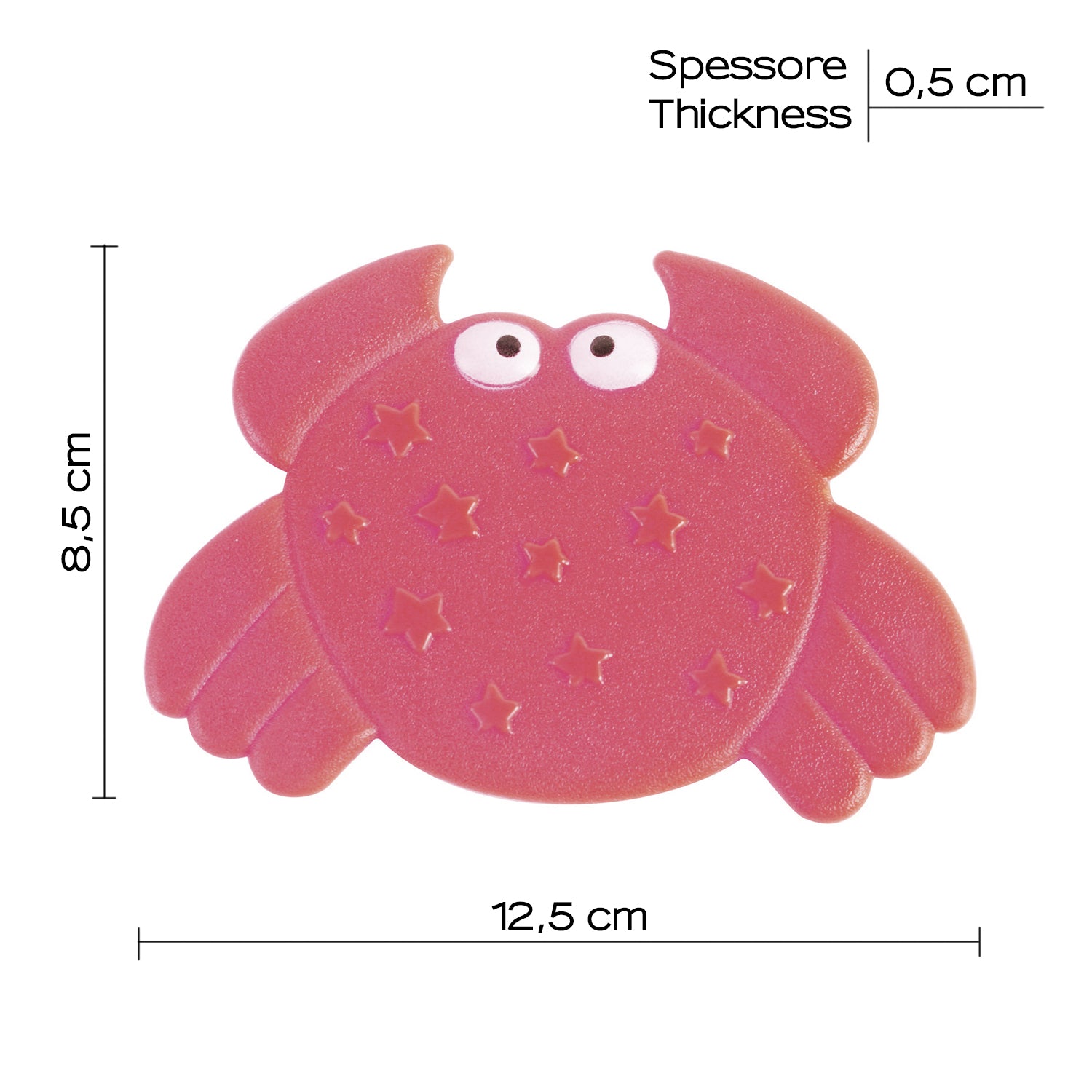 Tappeto antiscivolo doccia e vasca mini Crabby di Gedy - Rosso by CeramicStore | Lo specialista del tuo bagno
