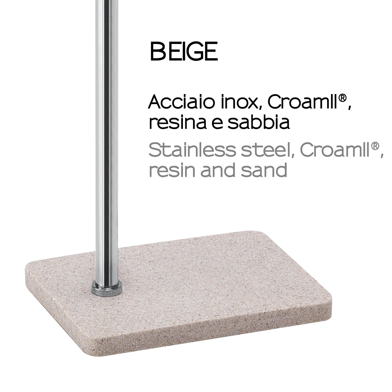Piantana porta asciugamani Art๠di Gedy - Beige
