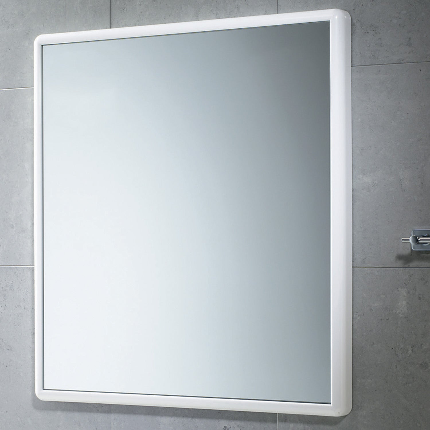 Specchio 55x60 cm modello Junior di Gedy con cornice in resine termoplastiche - Bianco by CeramicStore | Lo specialista del tuo bagno