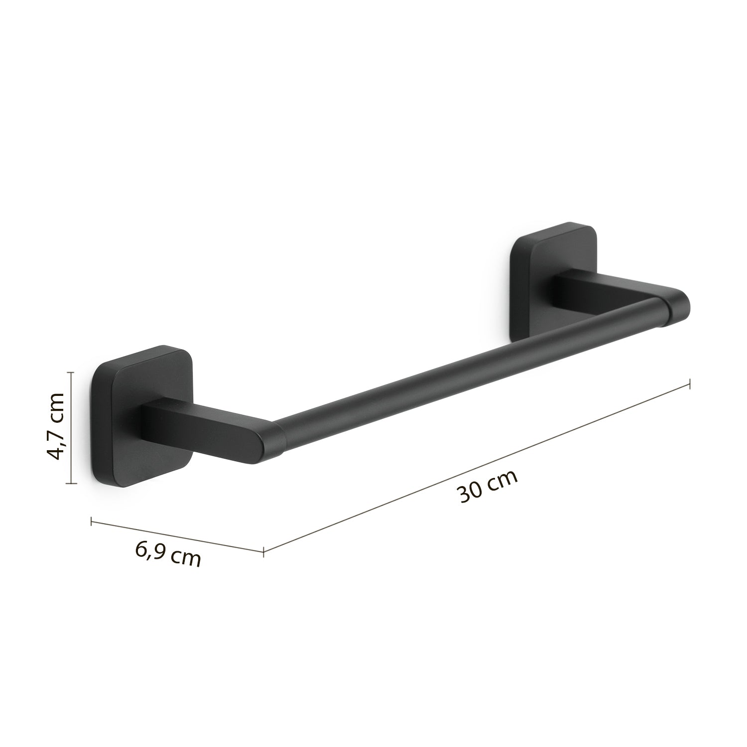 Portasalviette 30 cm Gedy modello Tonga 30x6.9xH4.7 cm - Nero Matt by CeramicStore | Lo specialista del tuo bagno
