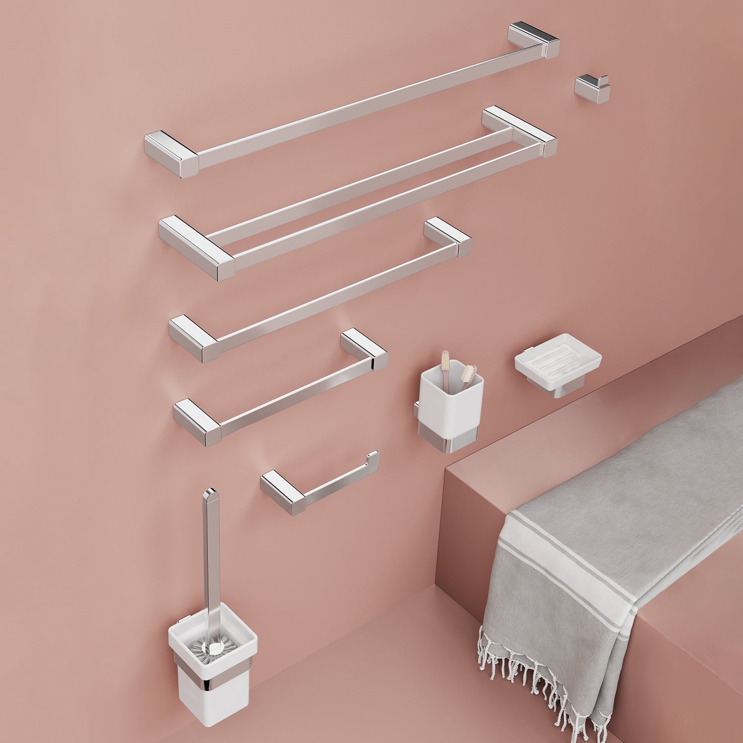 Scopino bagno da muro Spluga di Gedy - Cromato by CeramicStore | Lo specialista del tuo bagno