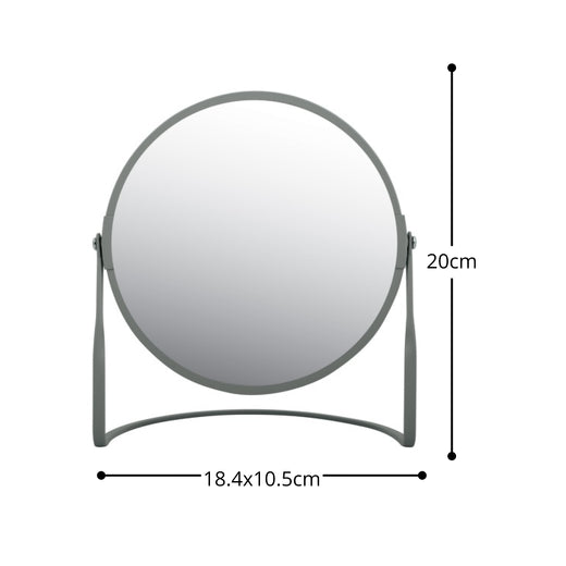 Specchio ingranditore da tavolo su base in acciaio modello Akira colore grigio opaco by CeramicStore | Lo specialista del tuo bagno