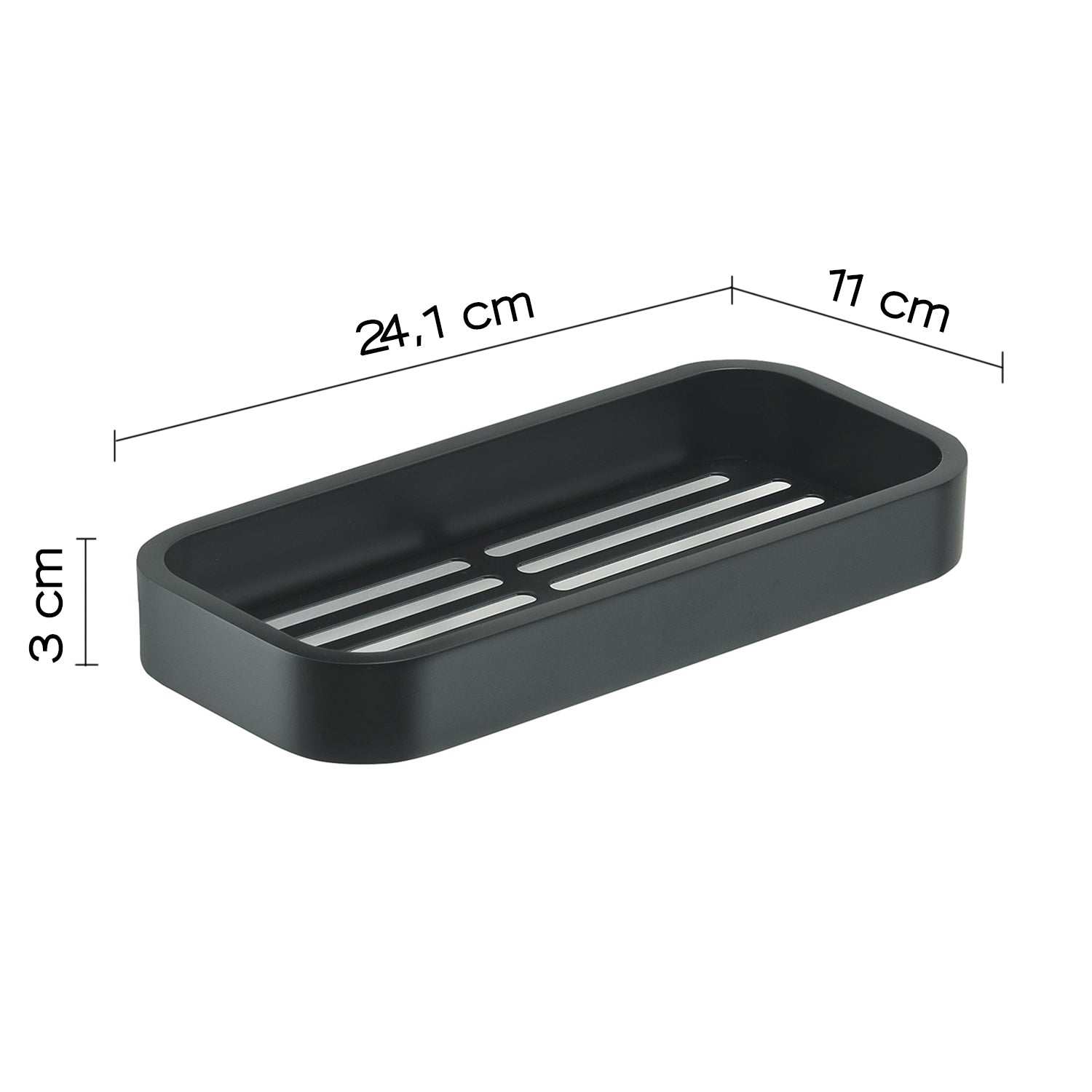Portaoggetti doccia Rettangolare Outline in Acciaio Inox AISI 304 di Gedy - Nero Matt by CeramicStore | Lo specialista del tuo bagno