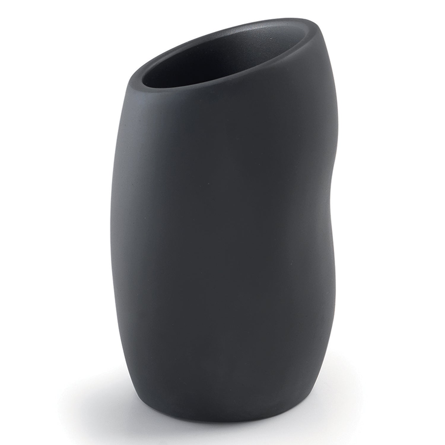 Portaspazzolini da appoggio Gedy serie Iside - Nero Matt