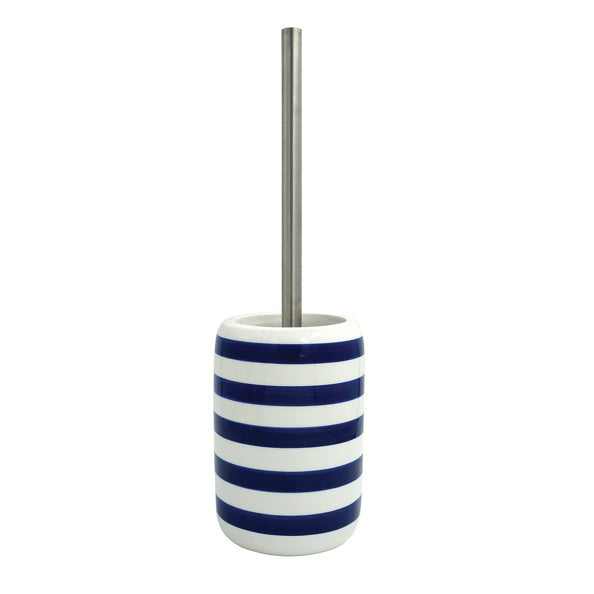 Scopino wc in ceramica modello Seauville a righe - Blu e Bianco by CeramicStore | Lo specialista del tuo bagno