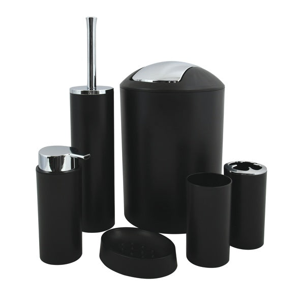 Set accessori modello Havana 6 pezzi colore nero by CeramicStore | Lo specialista del tuo bagno