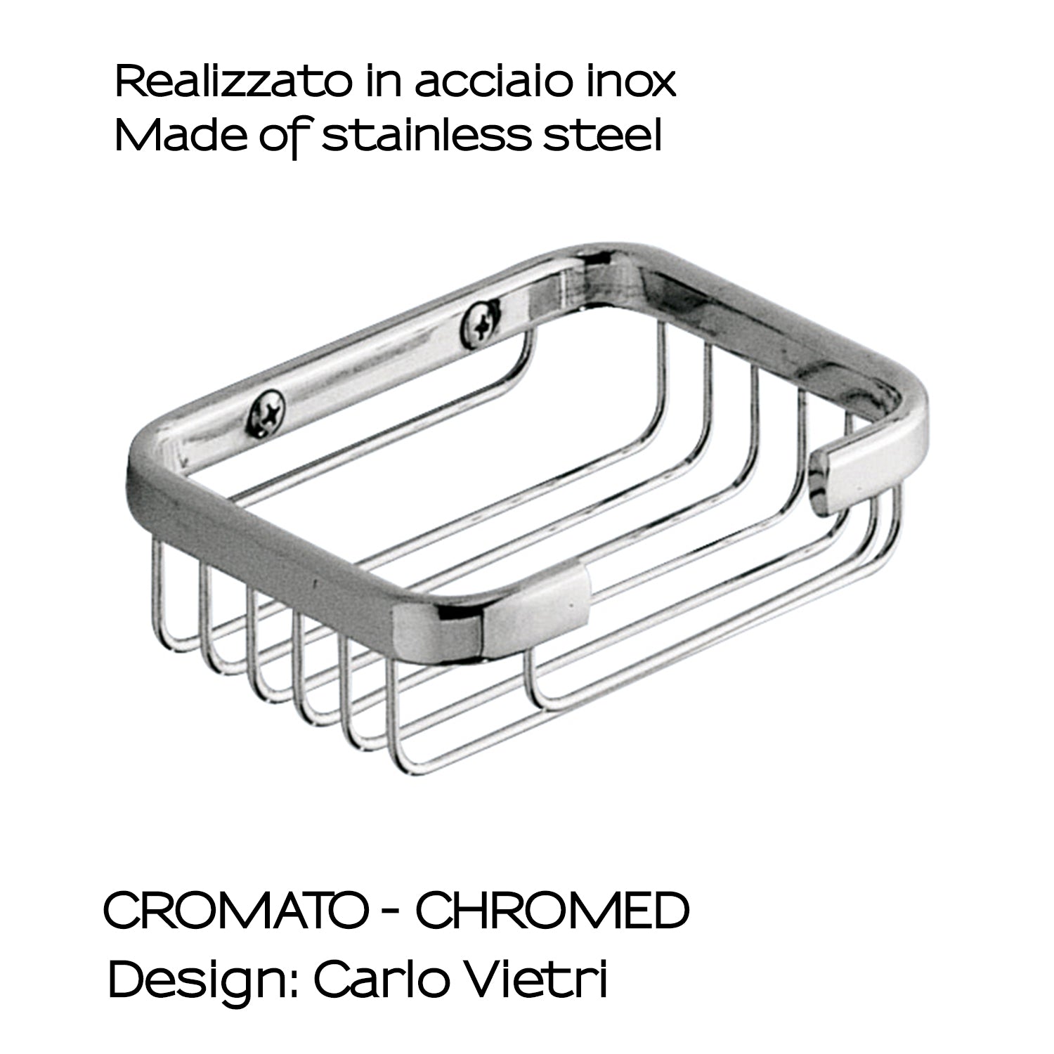 Portasapone singolo in filo modello Augustus di Gedy - Cromato by CeramicStore | Lo specialista del tuo bagno