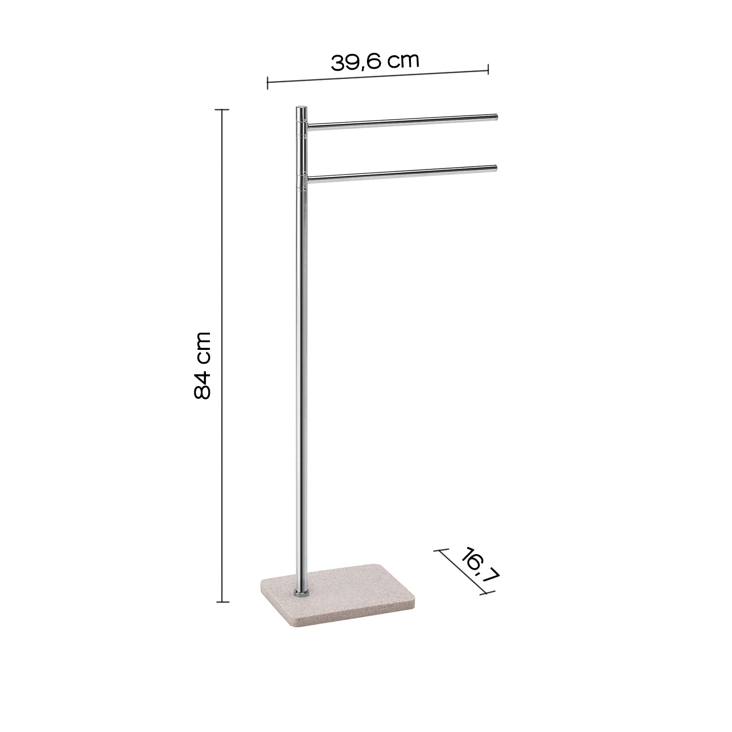 Piantana porta asciugamani Art๠di Gedy - Beige