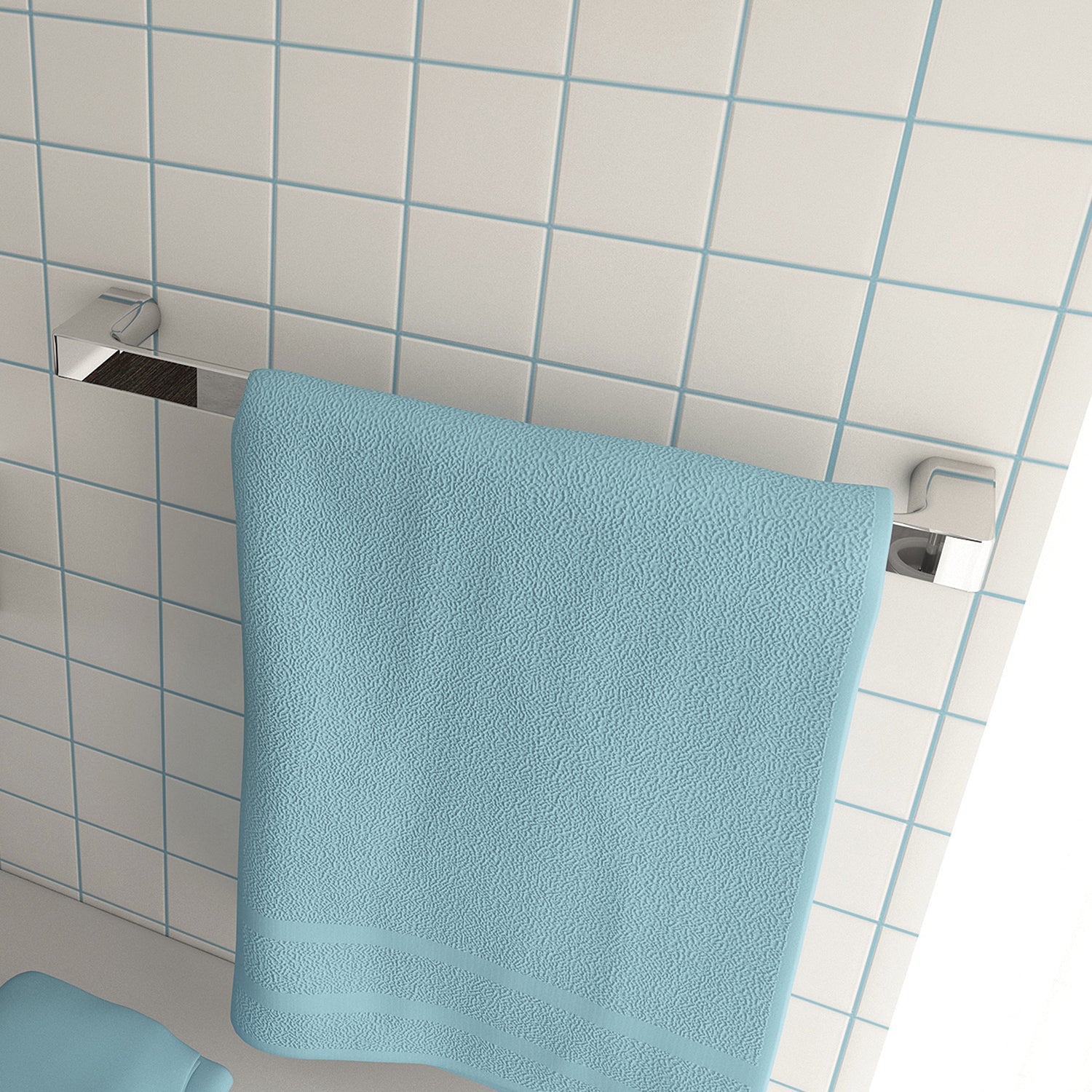 Portasalviette a muro Gedy serie Pirenei 35 cm - Cromato by CeramicStore | Lo specialista del tuo bagno